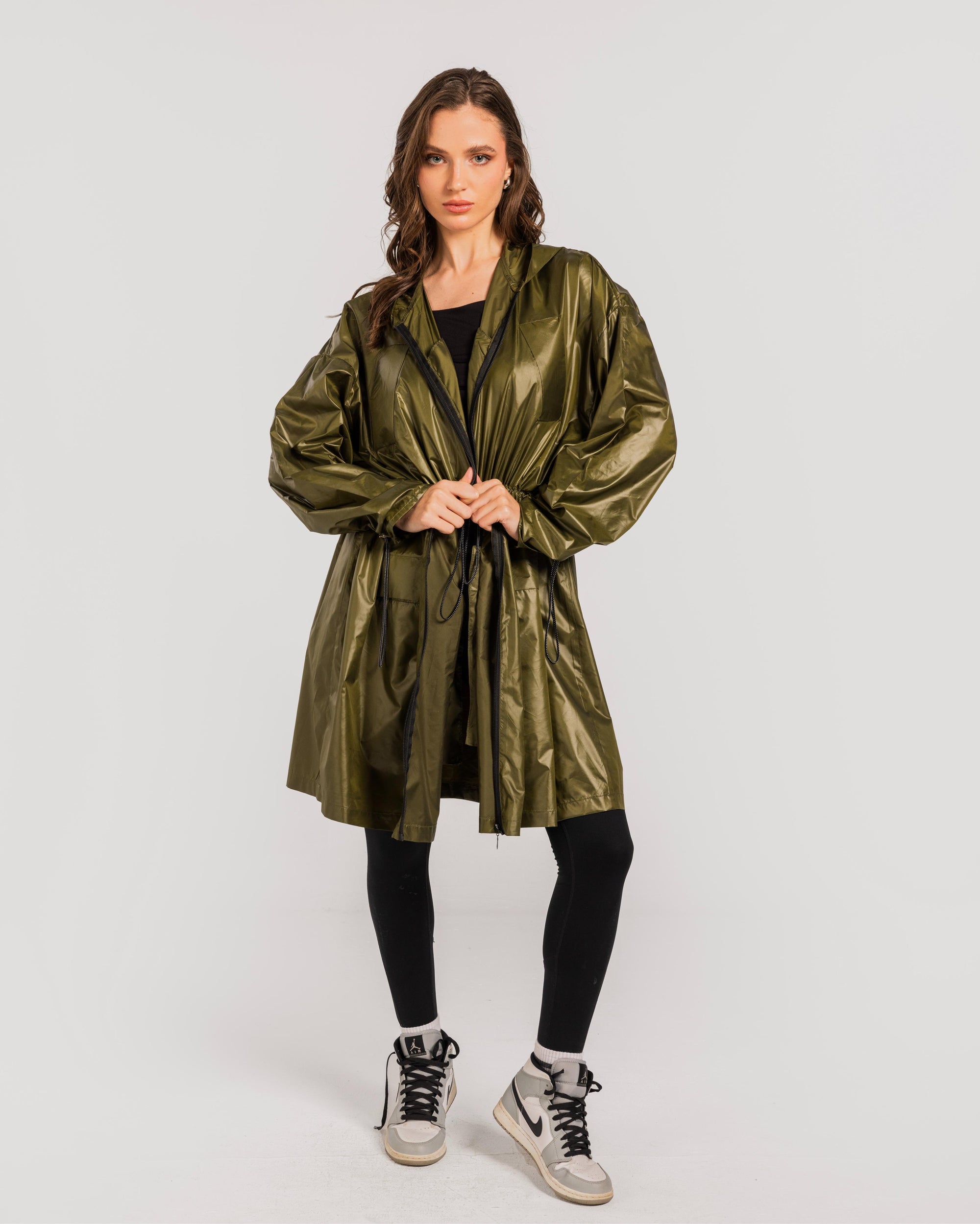 Olive Waterproof Trench Coat