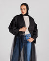 Black Trench Tulle  Jacket