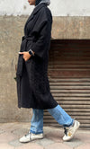 Black Wool x Knit Coat