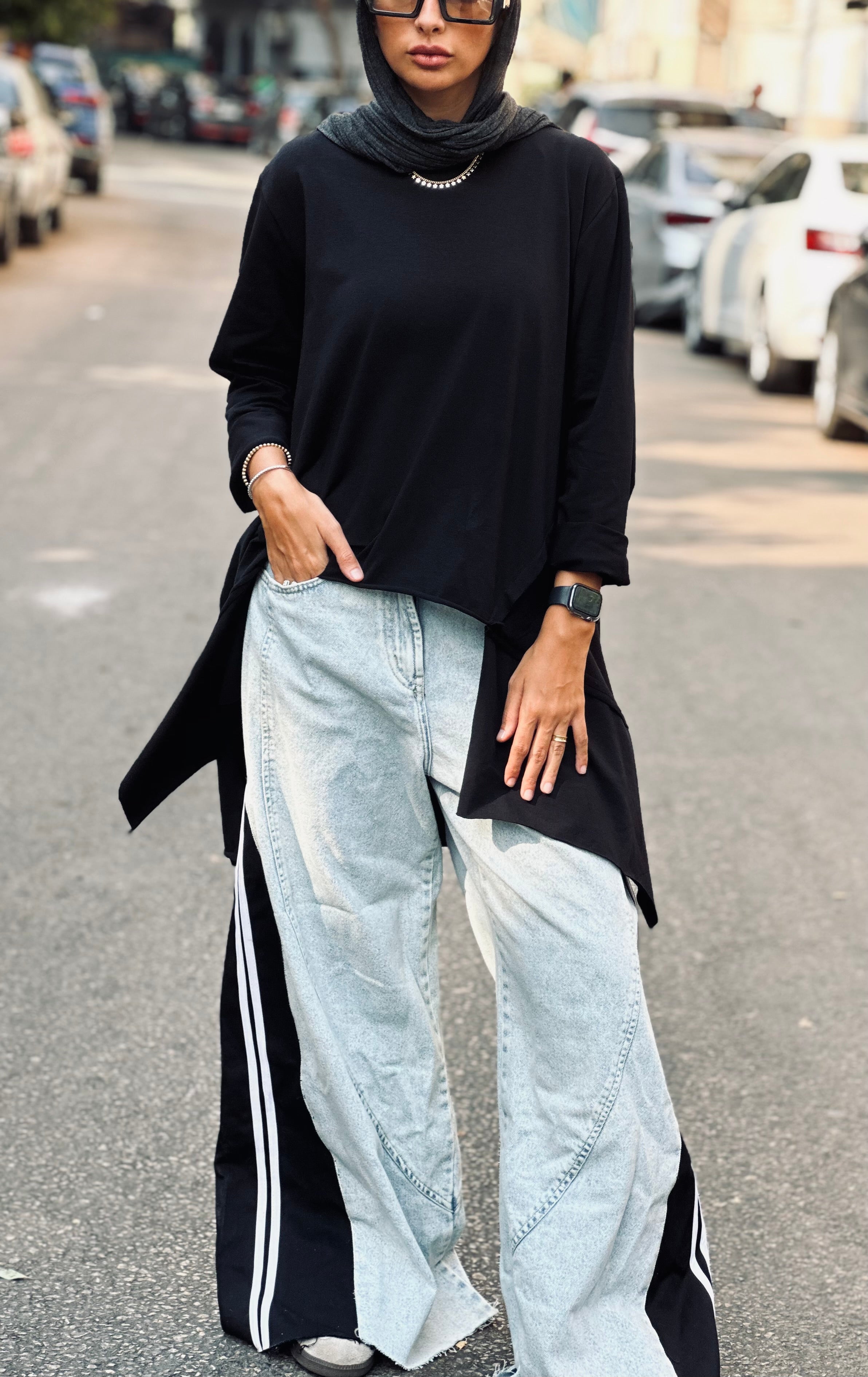Black Basic Top With A Twist