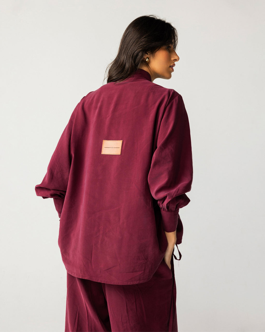 Burgundy  Ruffled Barrel Set