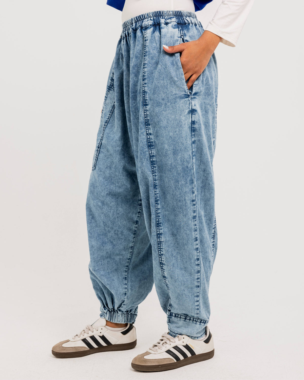 blue  Balloon Pants