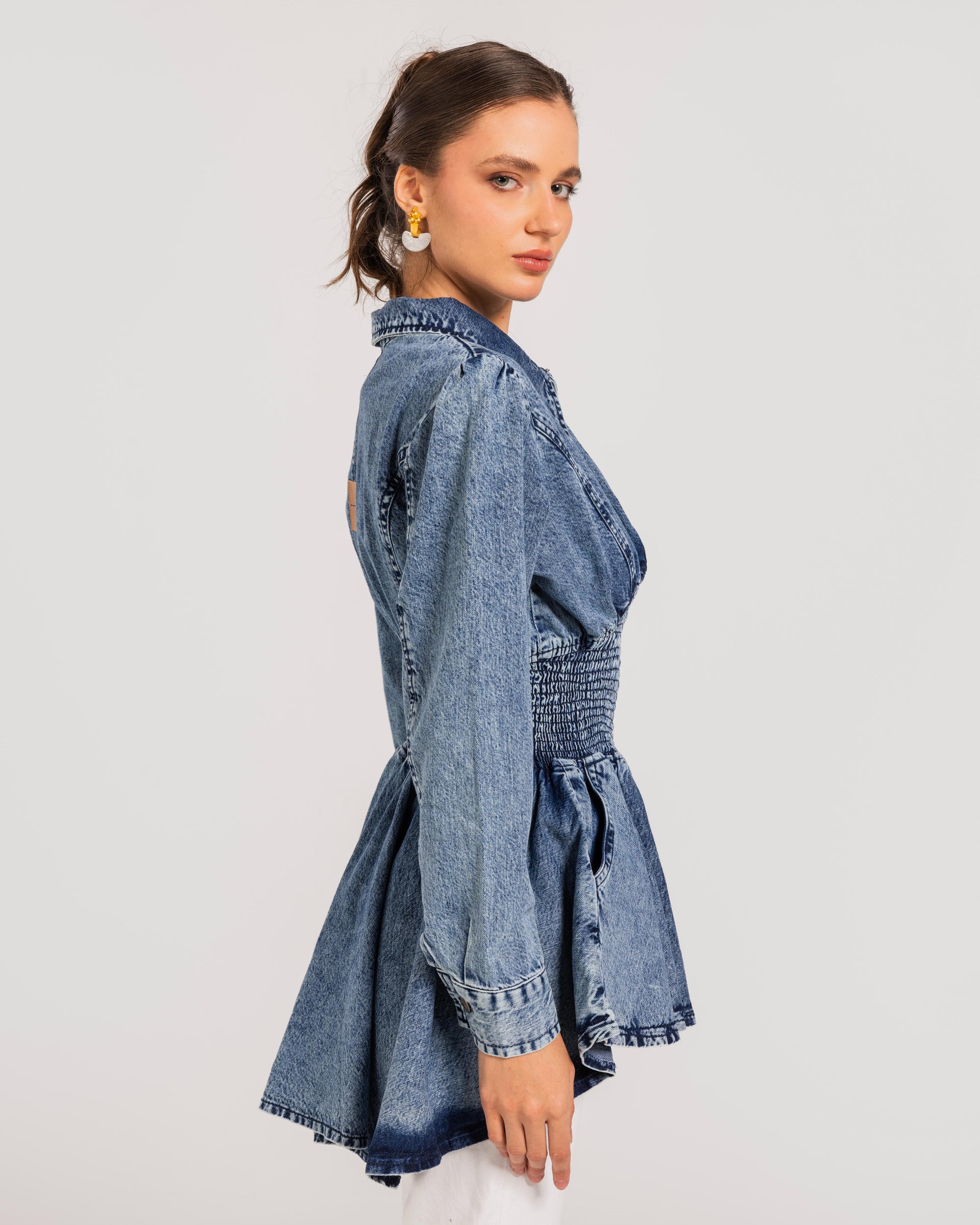 Peplum Denim Jacket