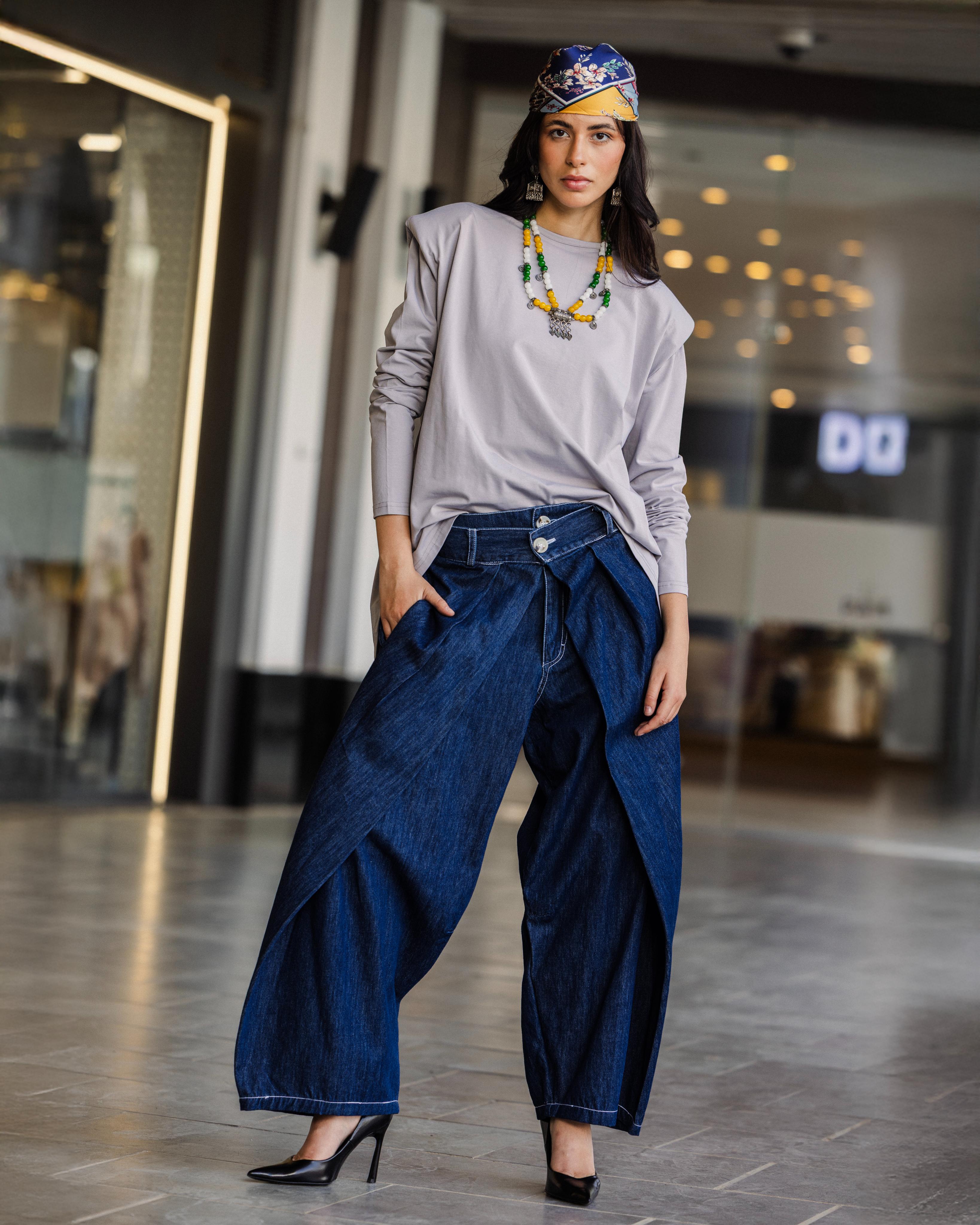 Flap Denim Pants