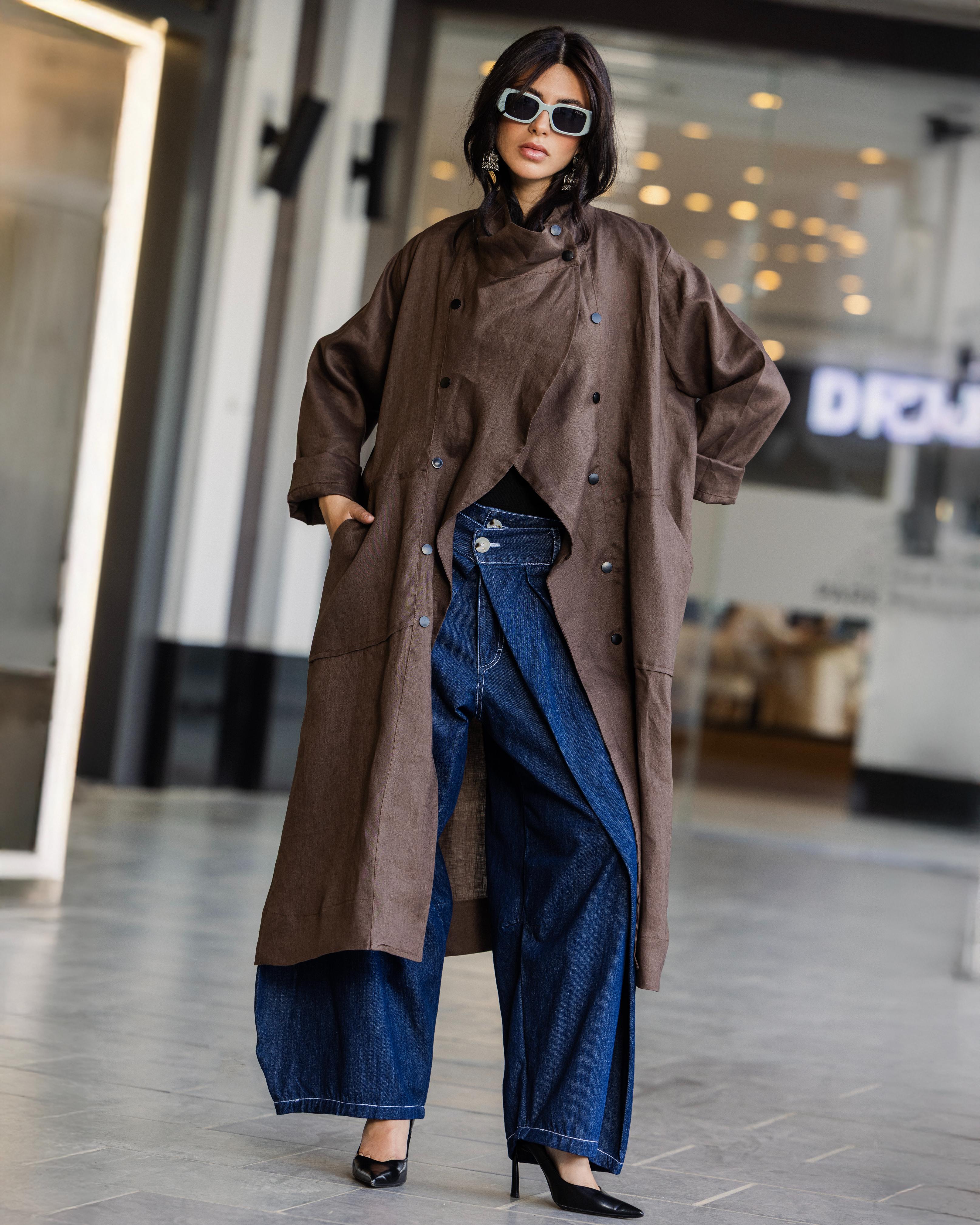 Brown Buttoned Up Cardigan