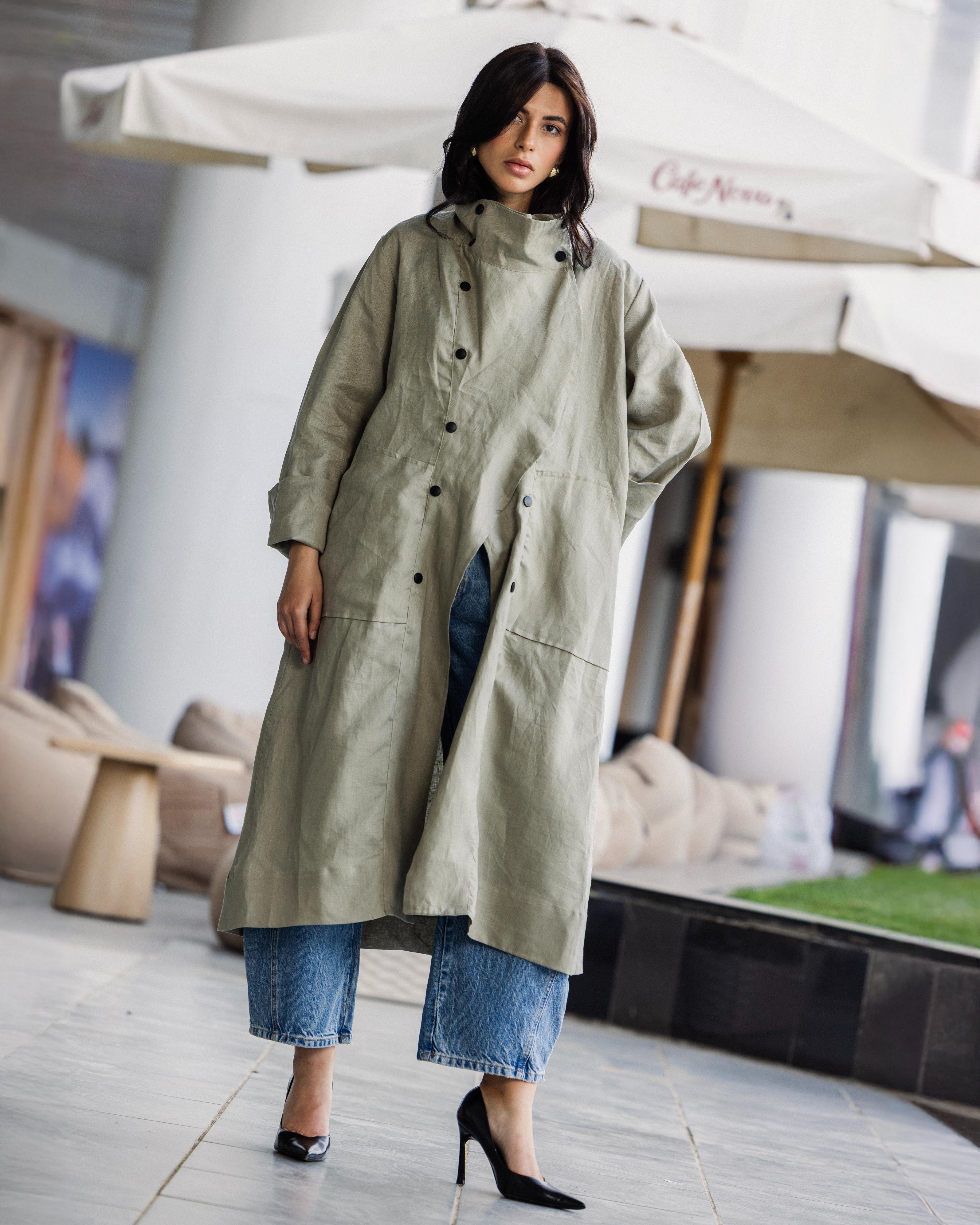Olive Buttoned Up Cardigan