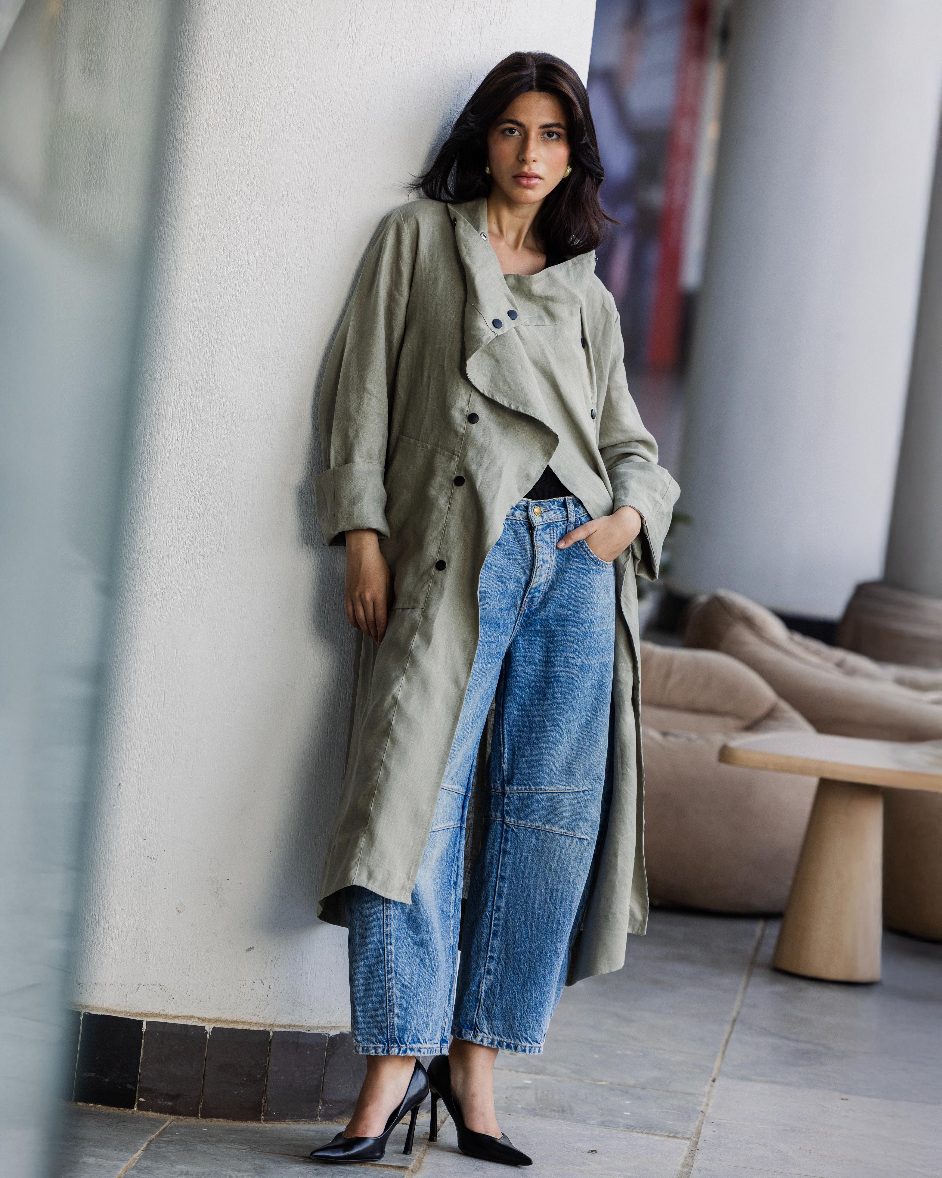 Olive Buttoned Up Cardigan