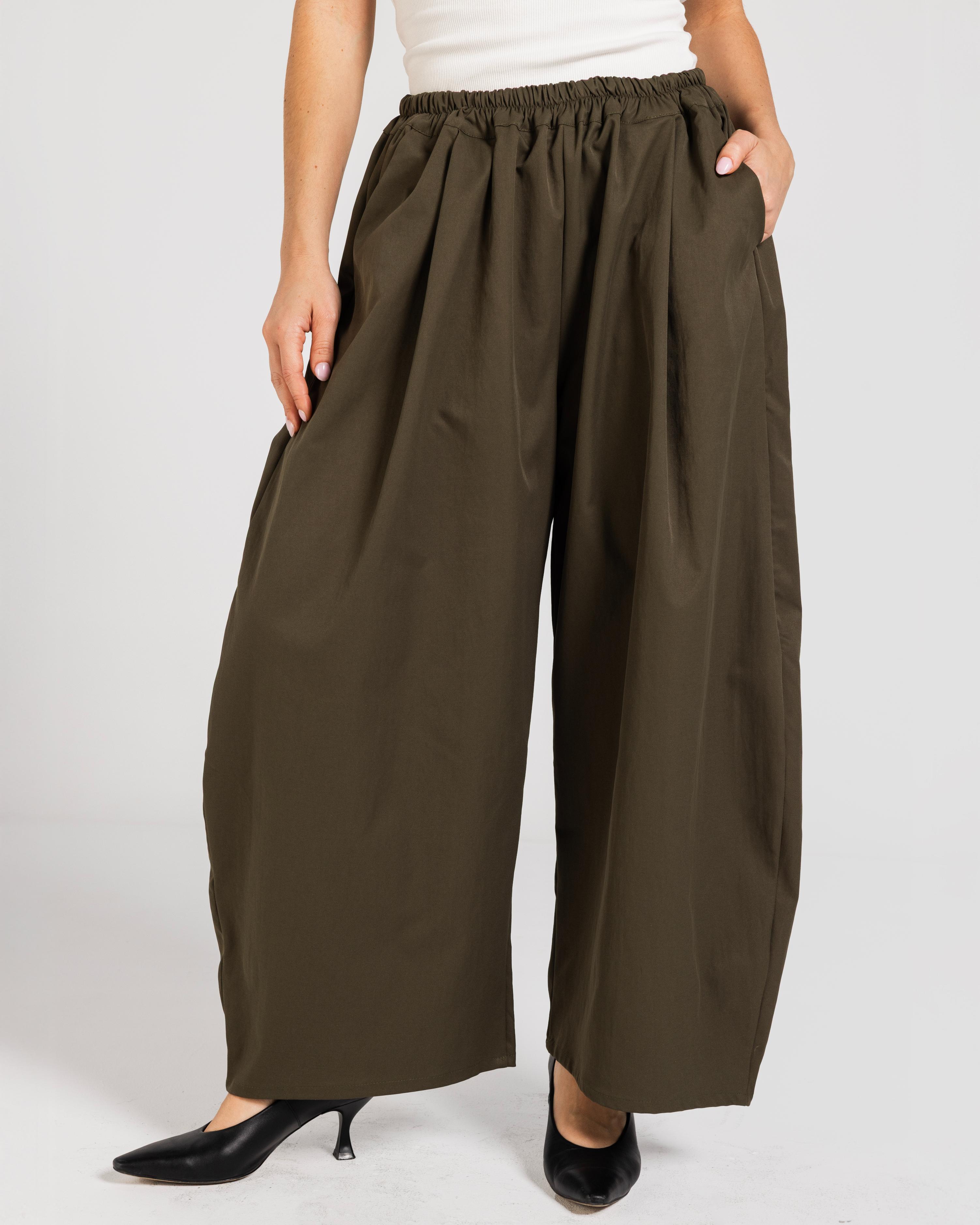 Olive Barrel Pants