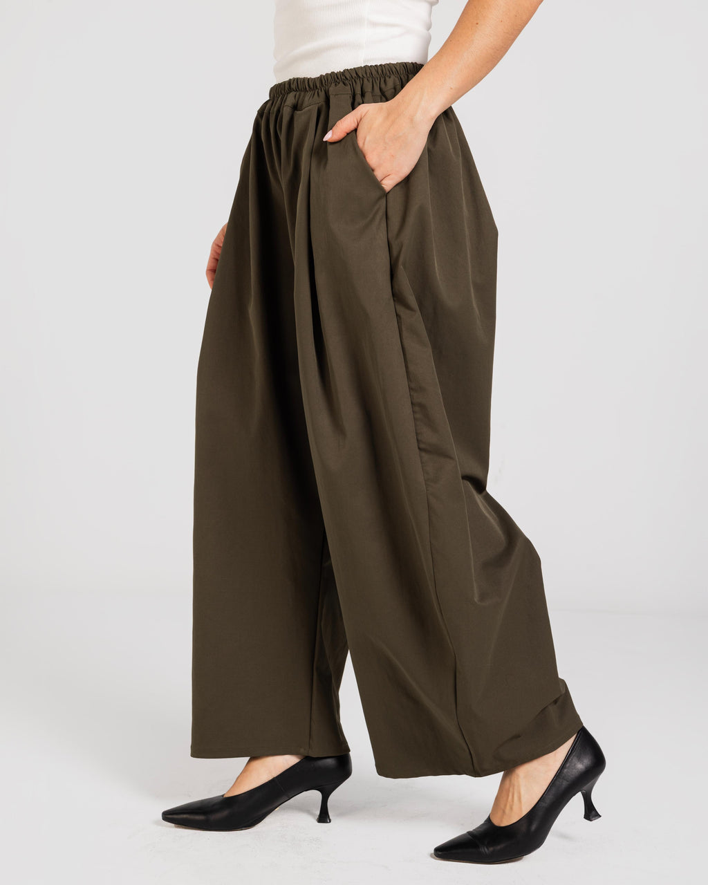 Olive Barrel Pants