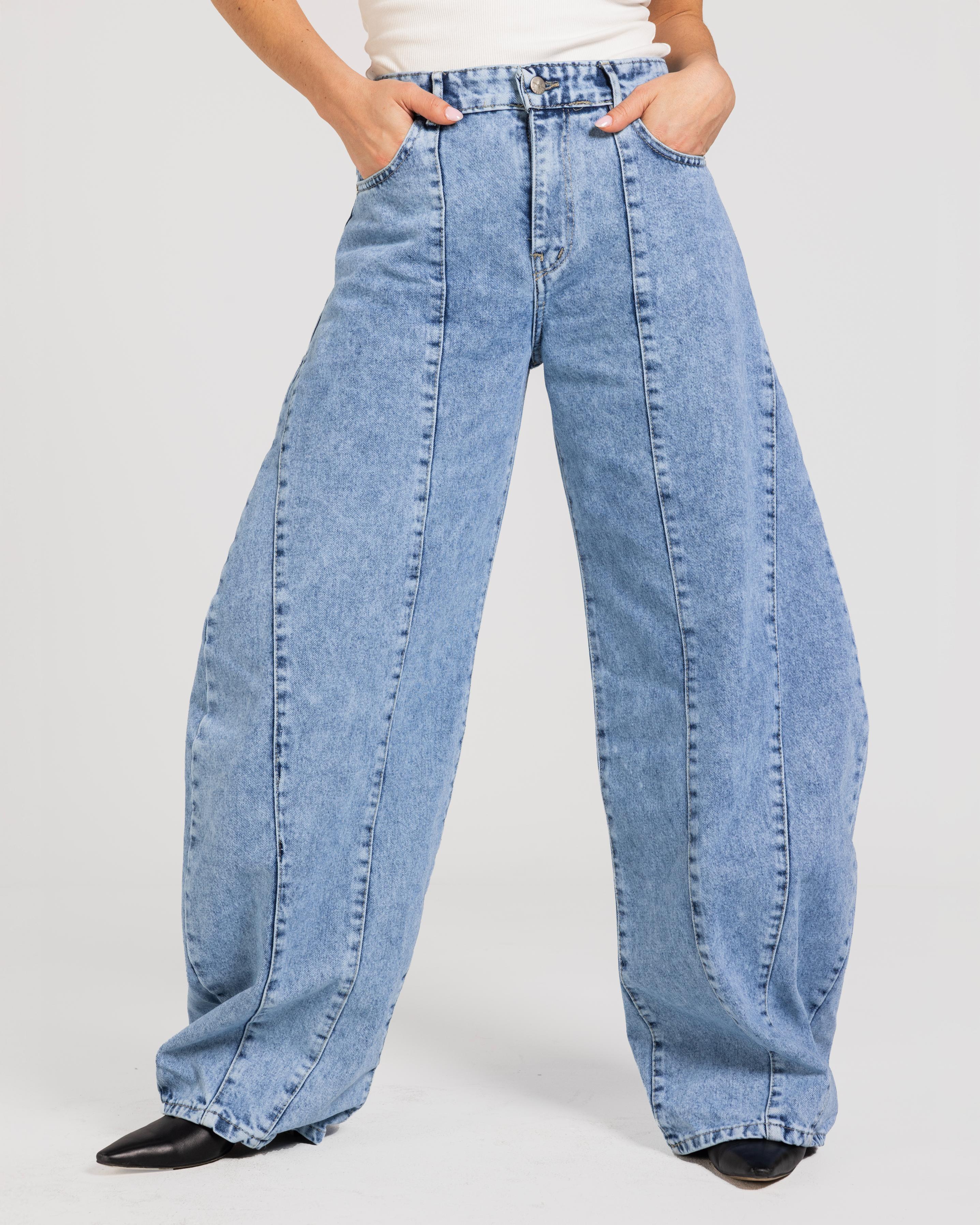 Long Barrel  Denim Pants