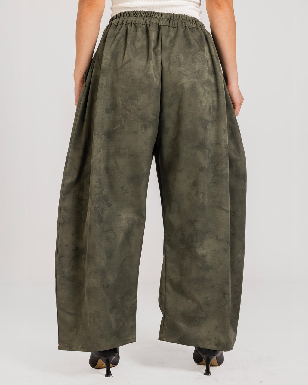 Olive Camouflage Barrel Pants