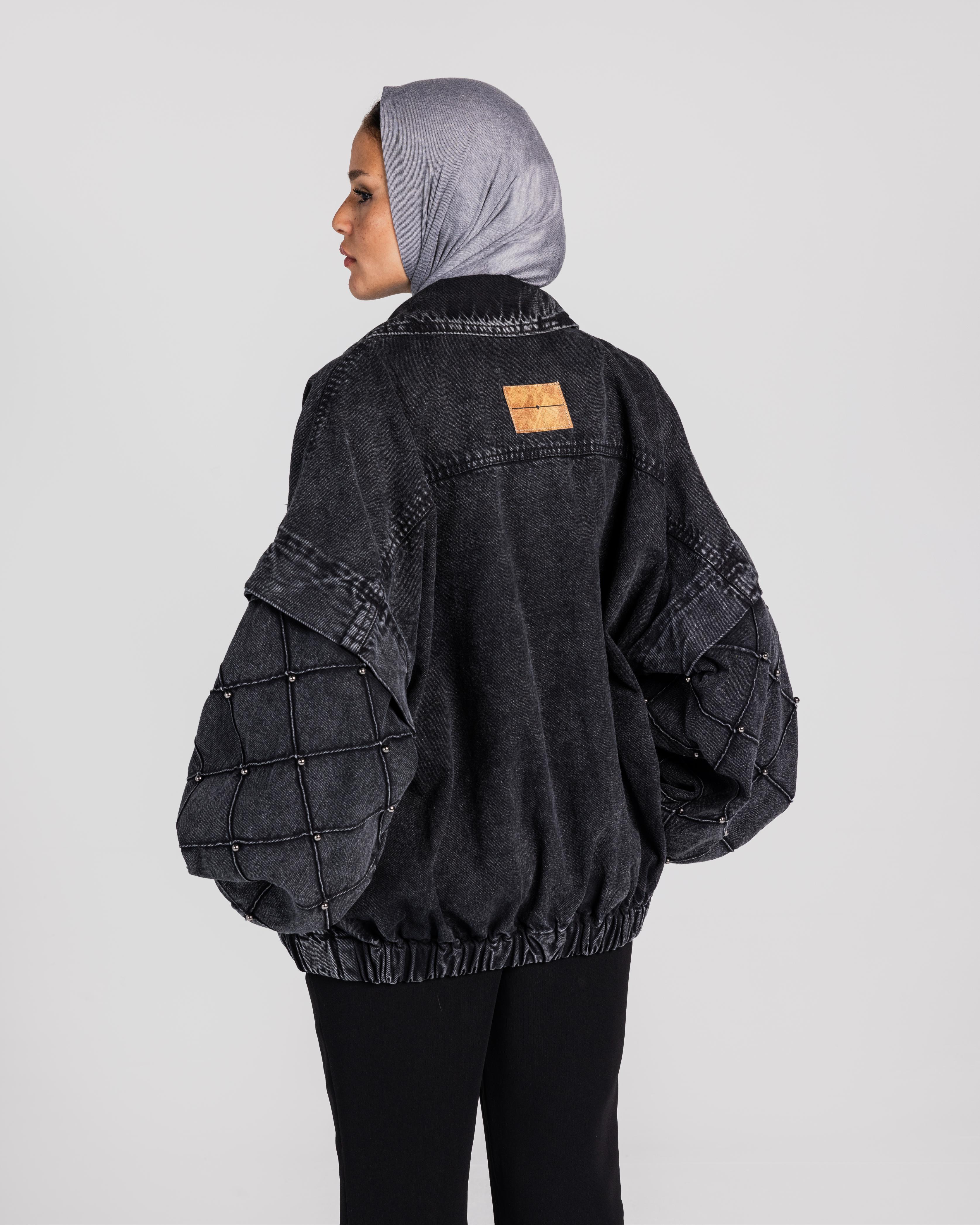 The Black Bomb Denim Jacket