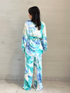 Light Blue Hues Satin Set