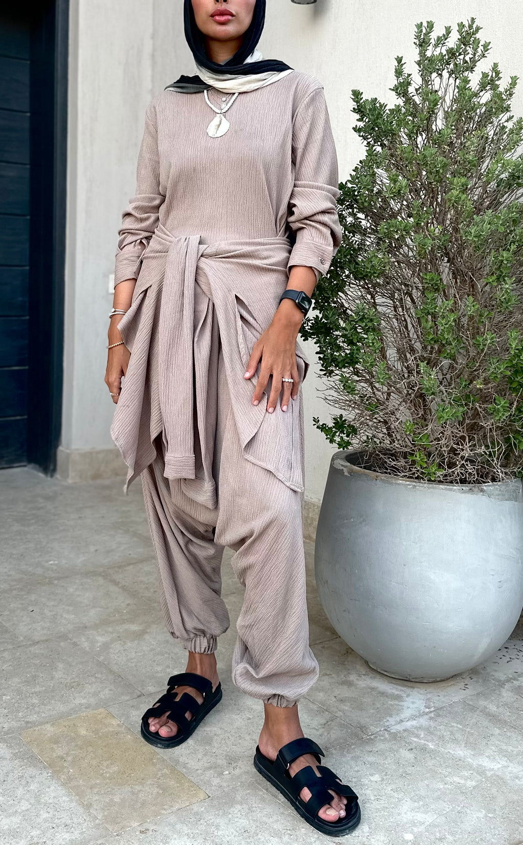 Beige The Wraparound Jumpsuit