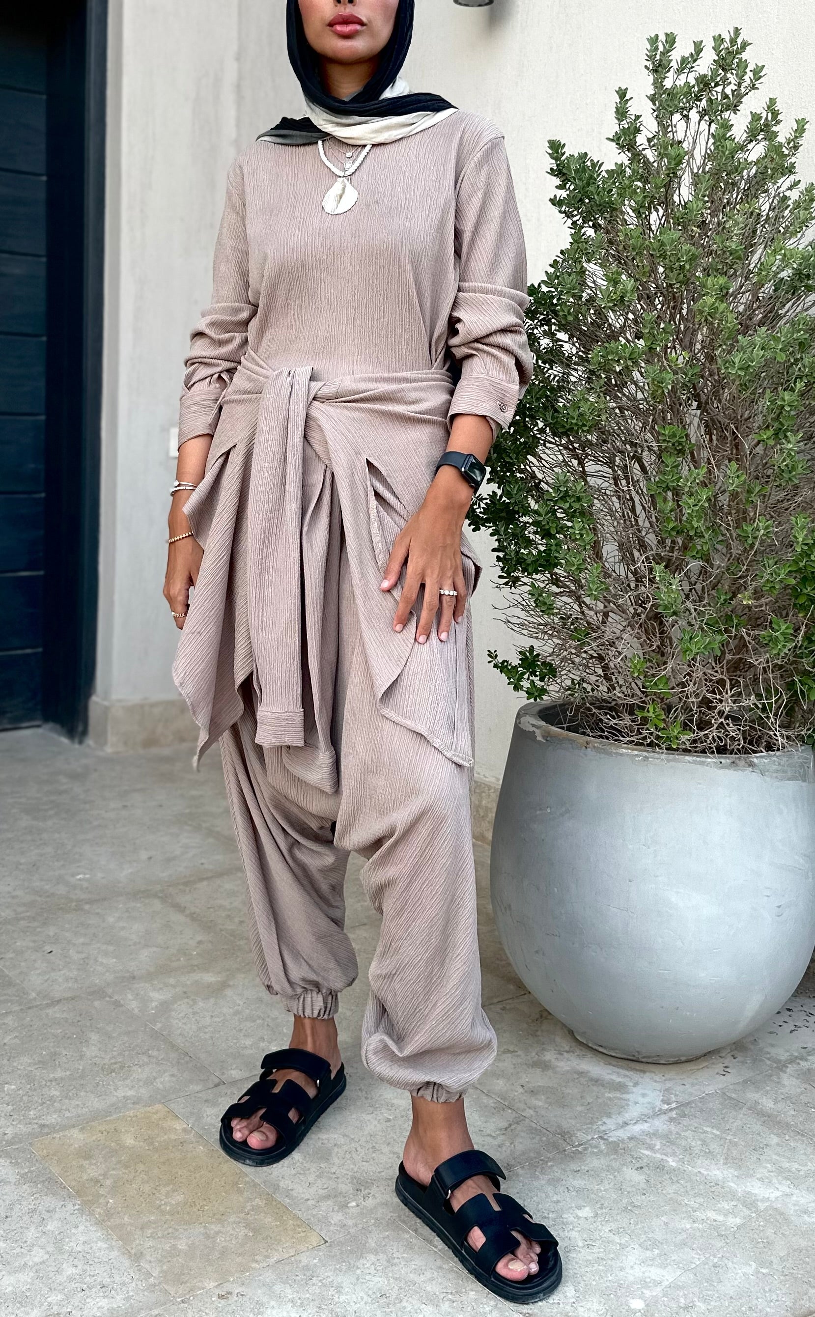 Beige The Wraparound Jumpsuit