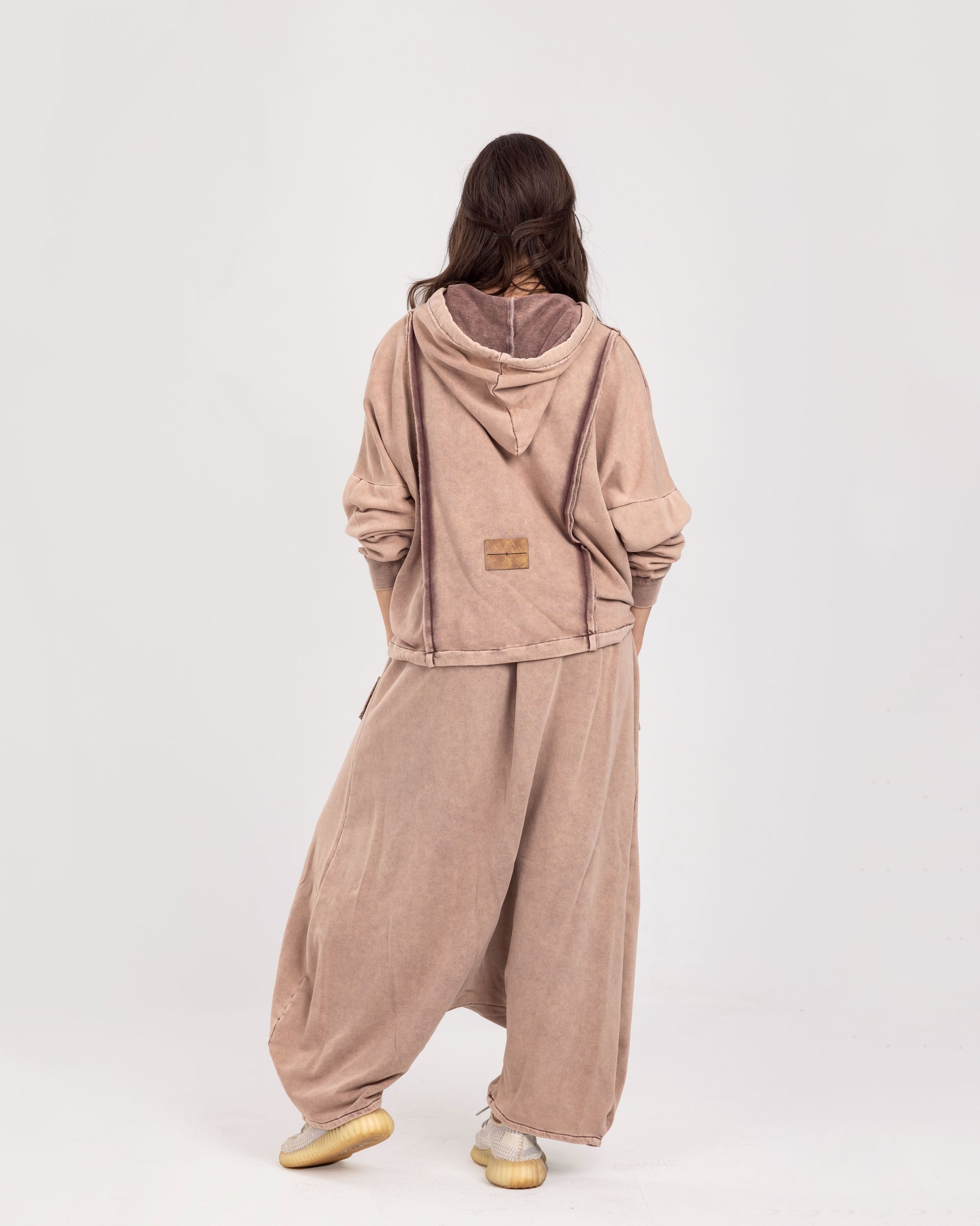 Beige Washed Sherwal Set