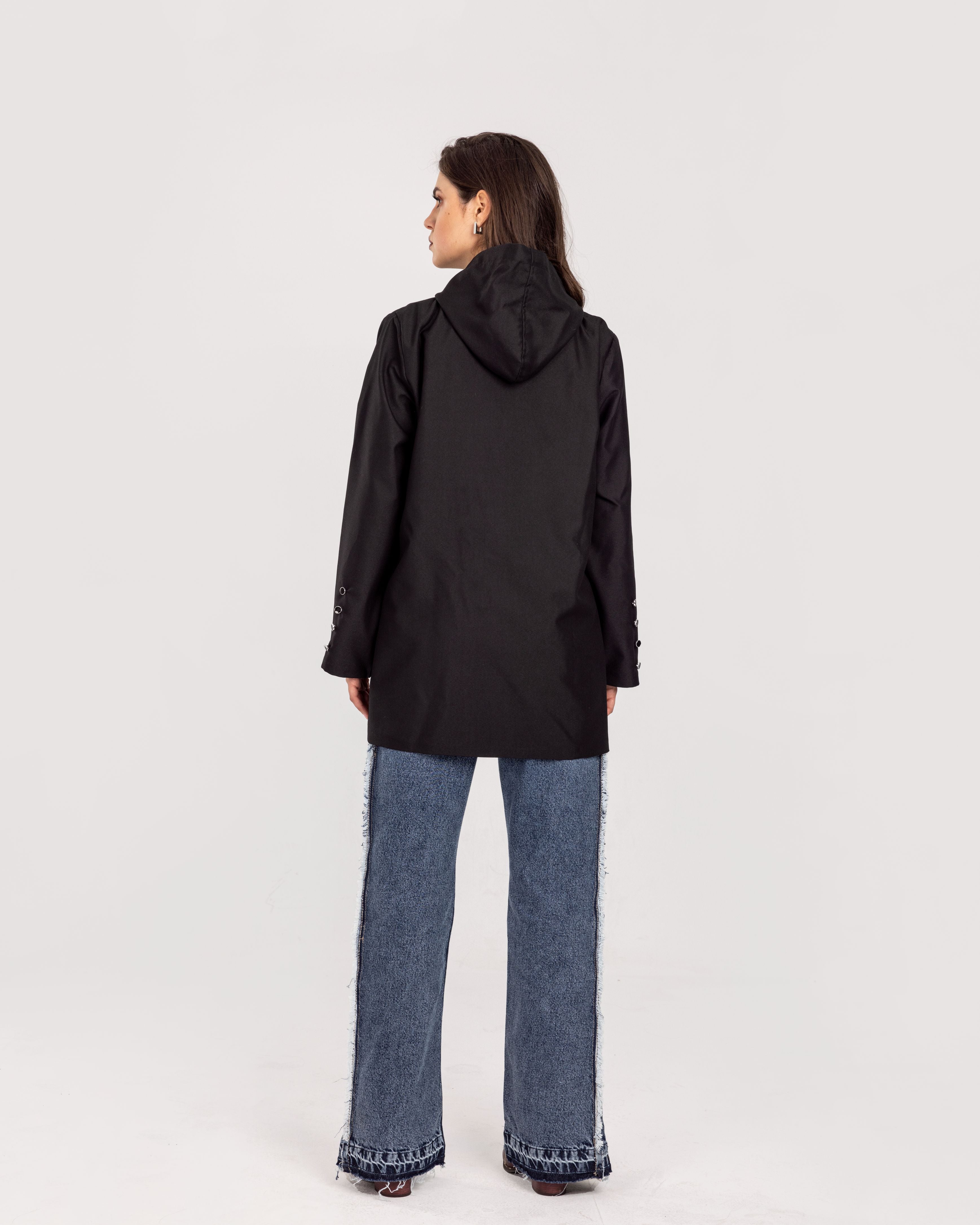 Black Hooded Blazer