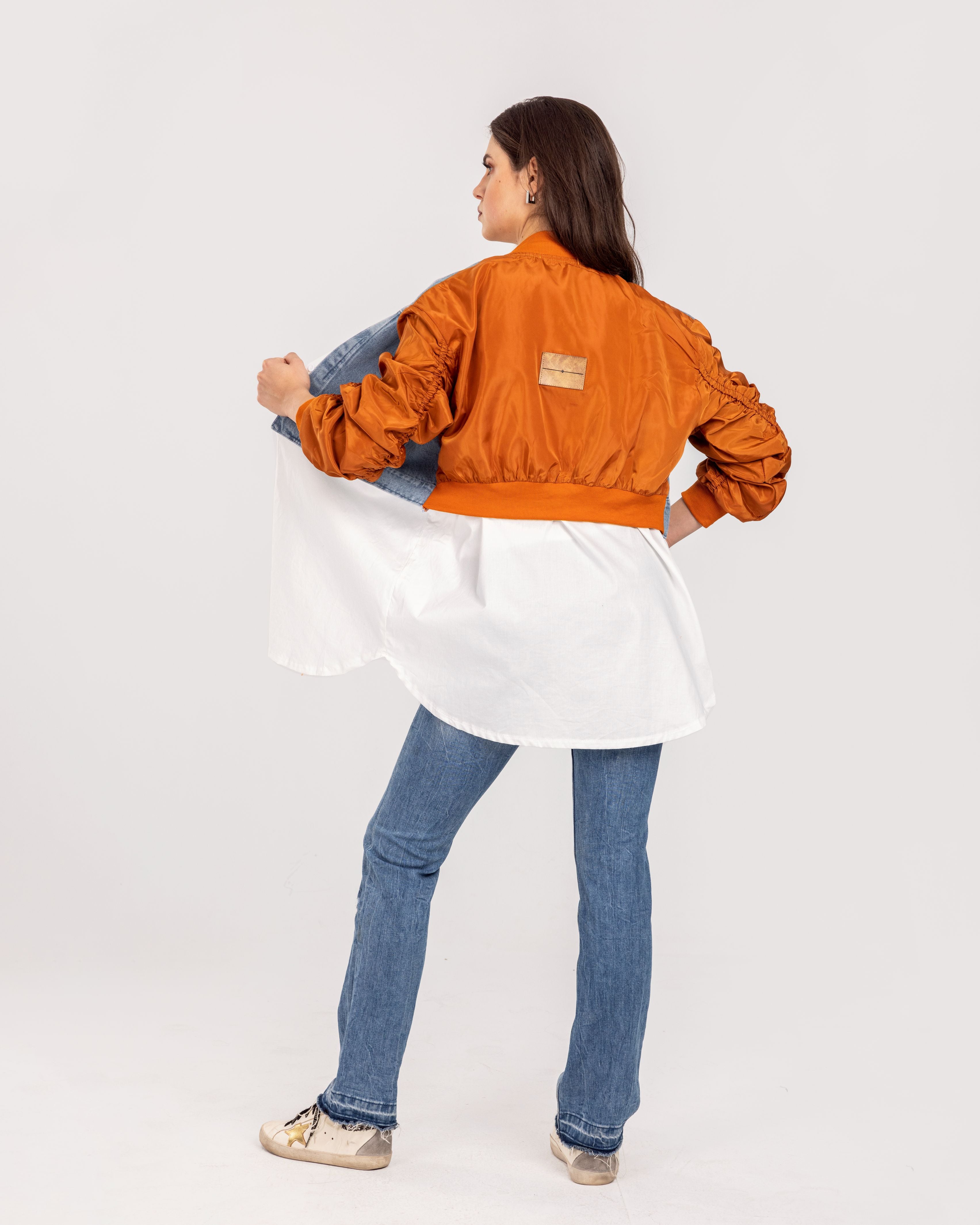 Maroon Waterproof x Denim Shirt