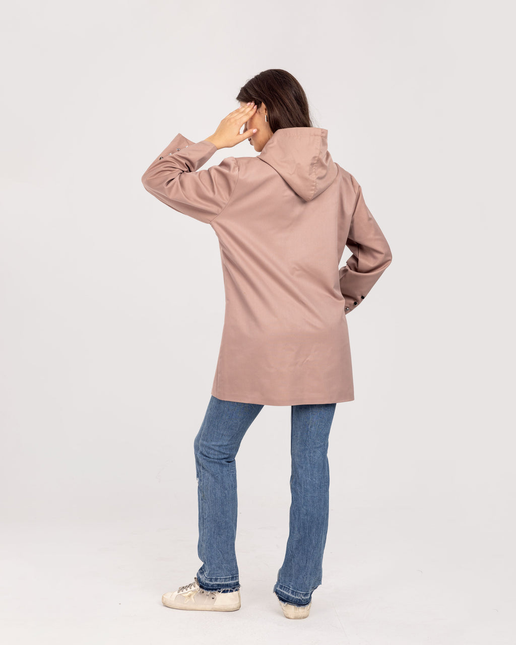 Beige Rose Hooded Blazer