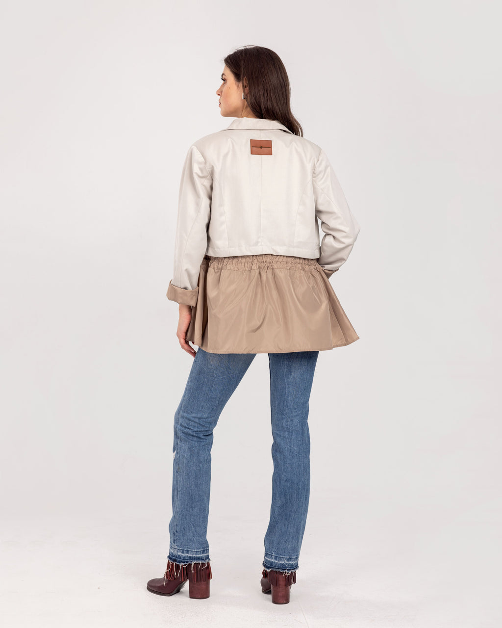 Creme Not So Cropped Jacket