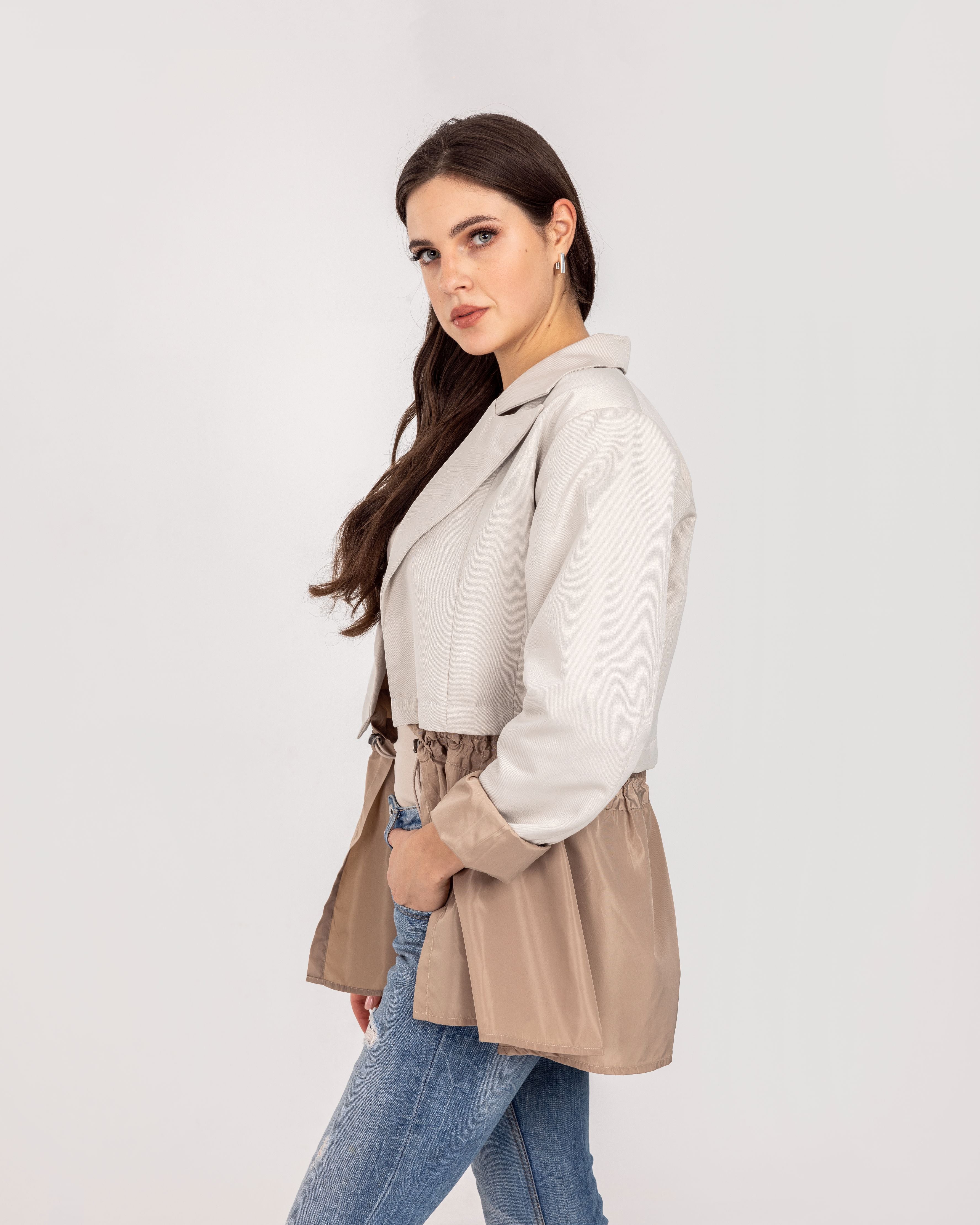 Creme Not So Cropped Jacket