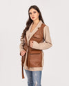 Brown Cargo Leather Jacket