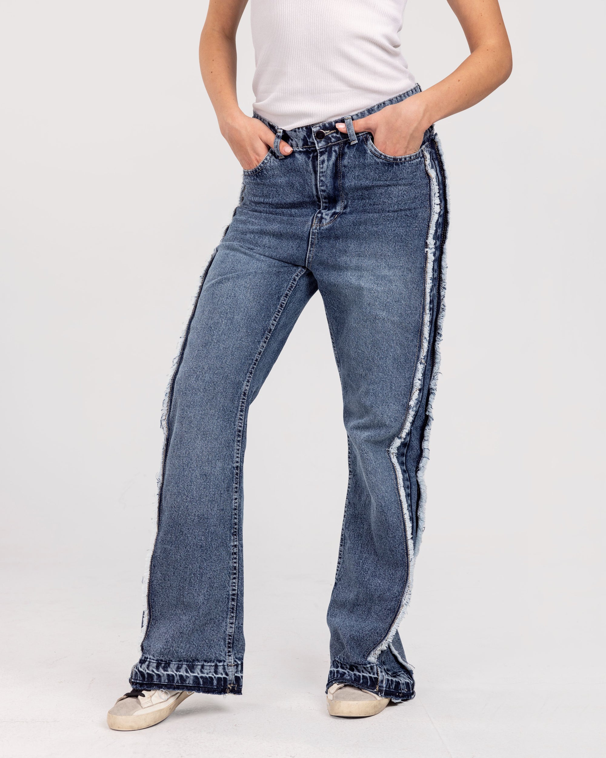 Fringed Flare Pants