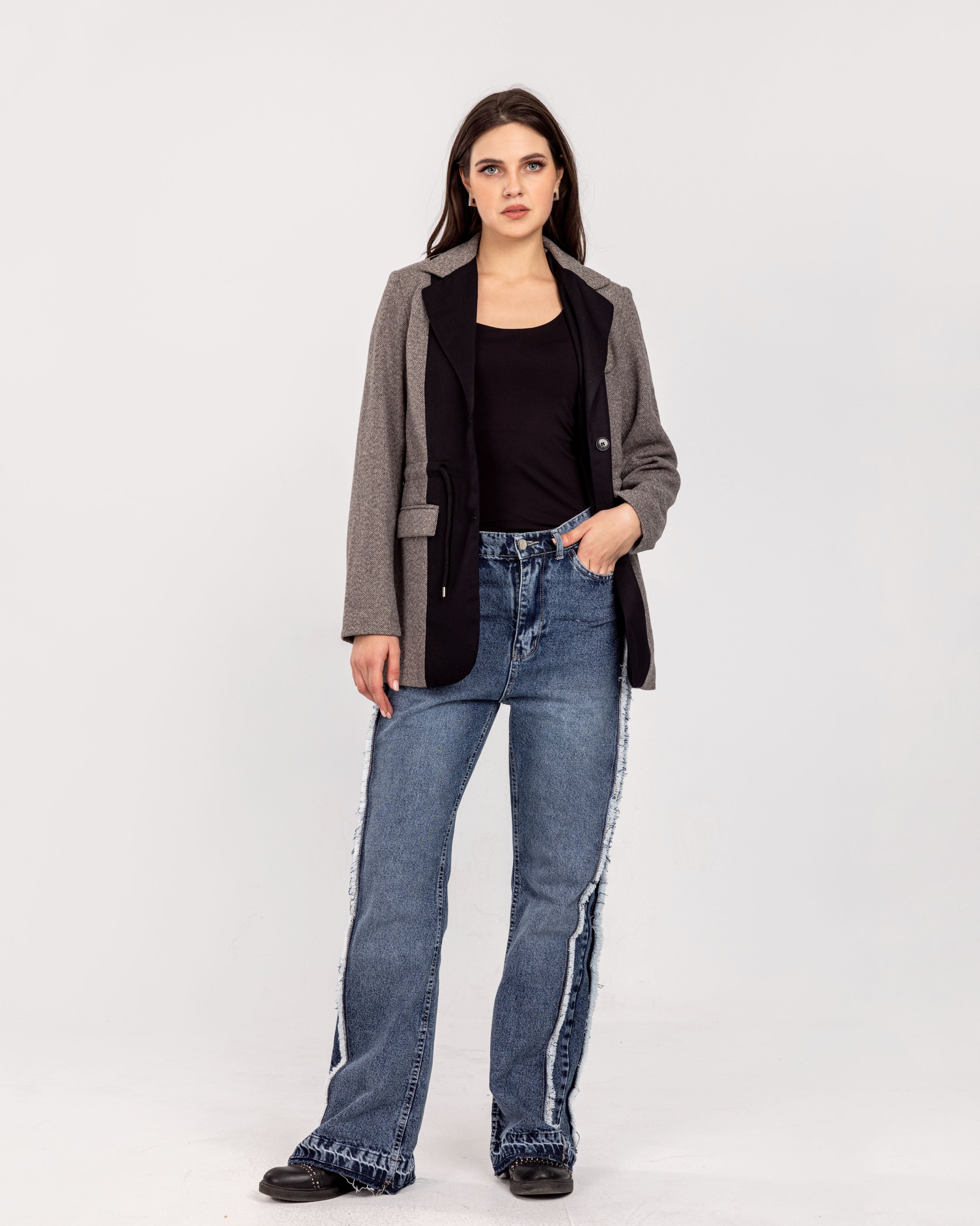 Gabardine x Tweed Blazer