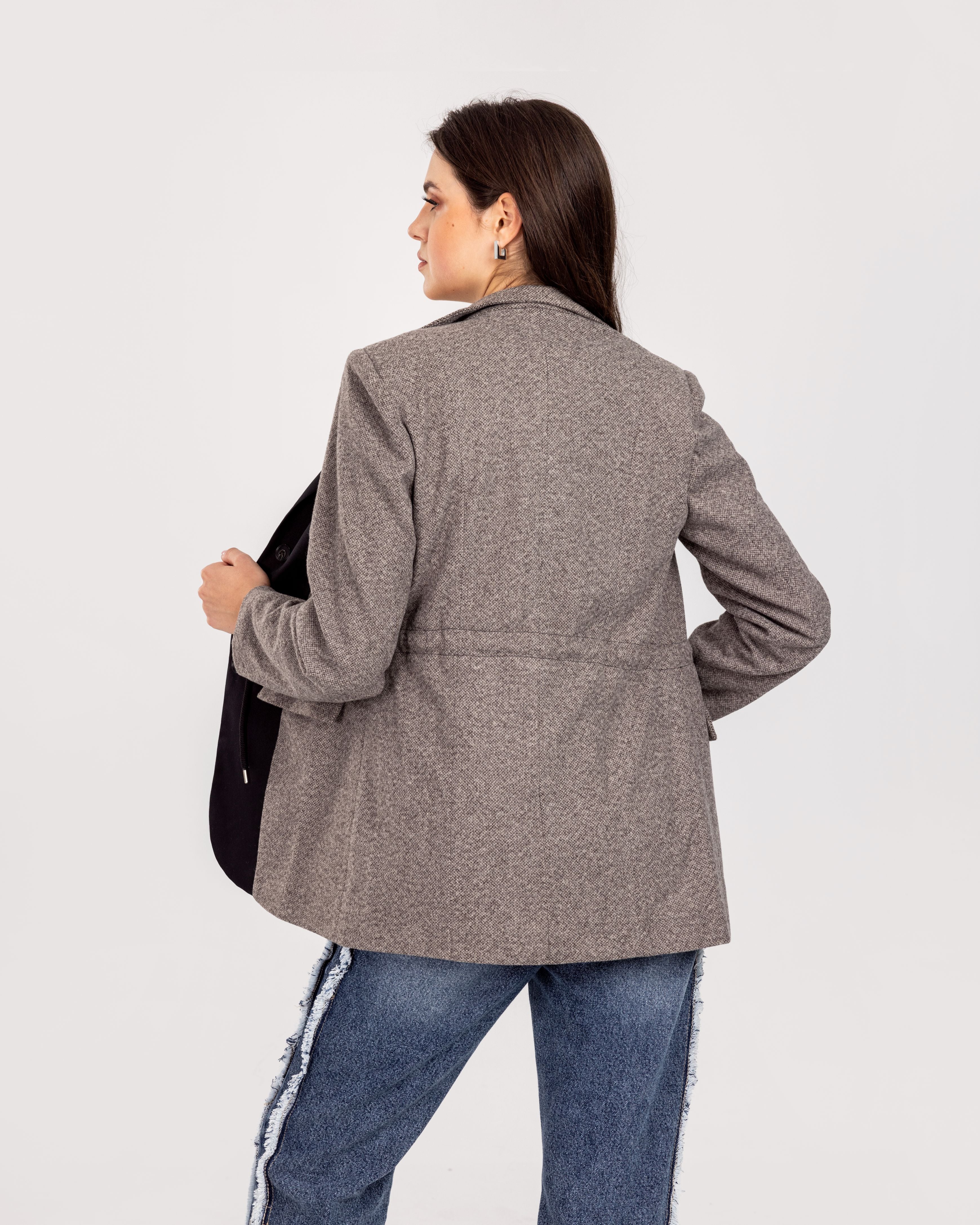 Gabardine x Tweed Blazer
