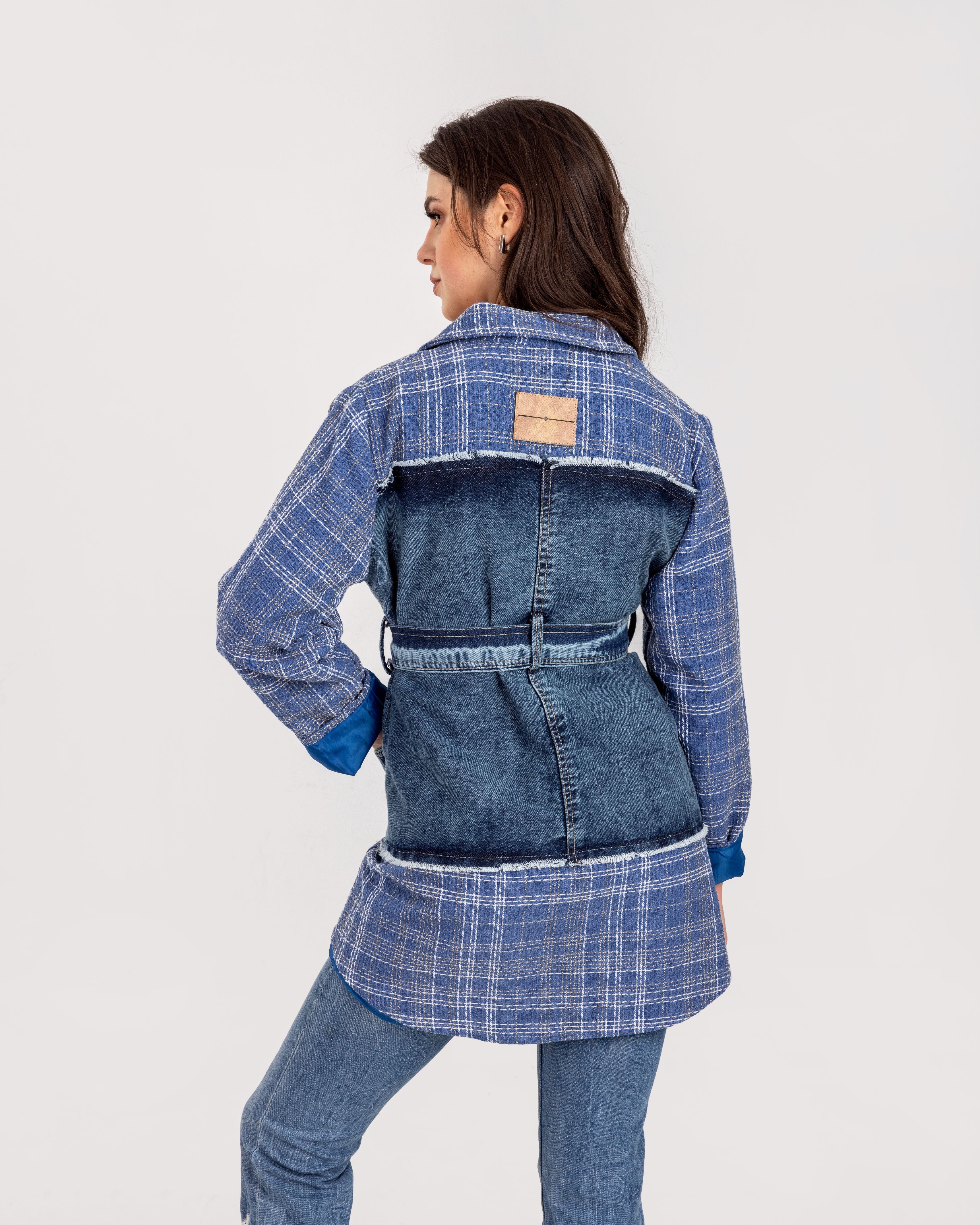 Denim x Blue  Tweed Blazer