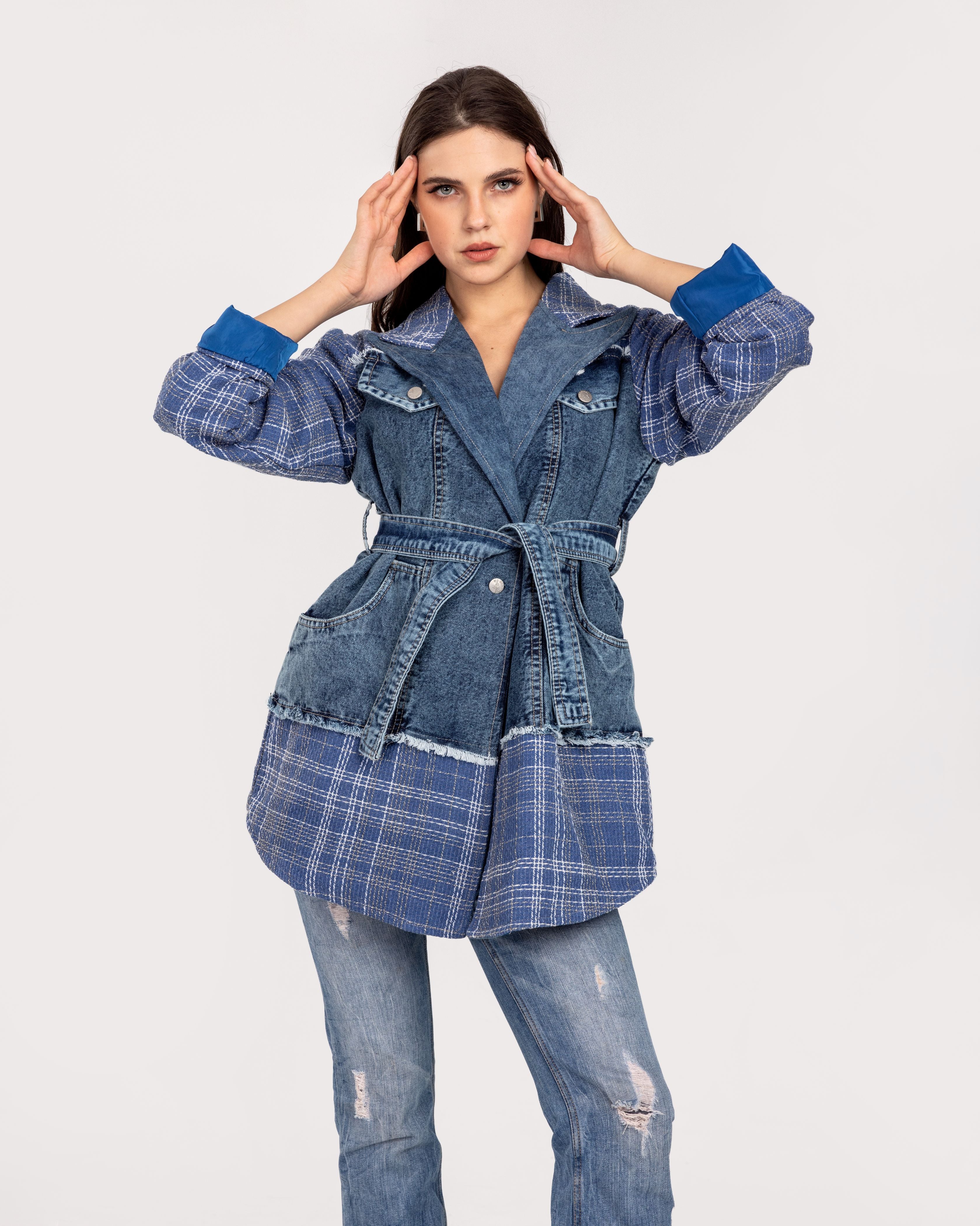 Denim x Blue  Tweed Blazer