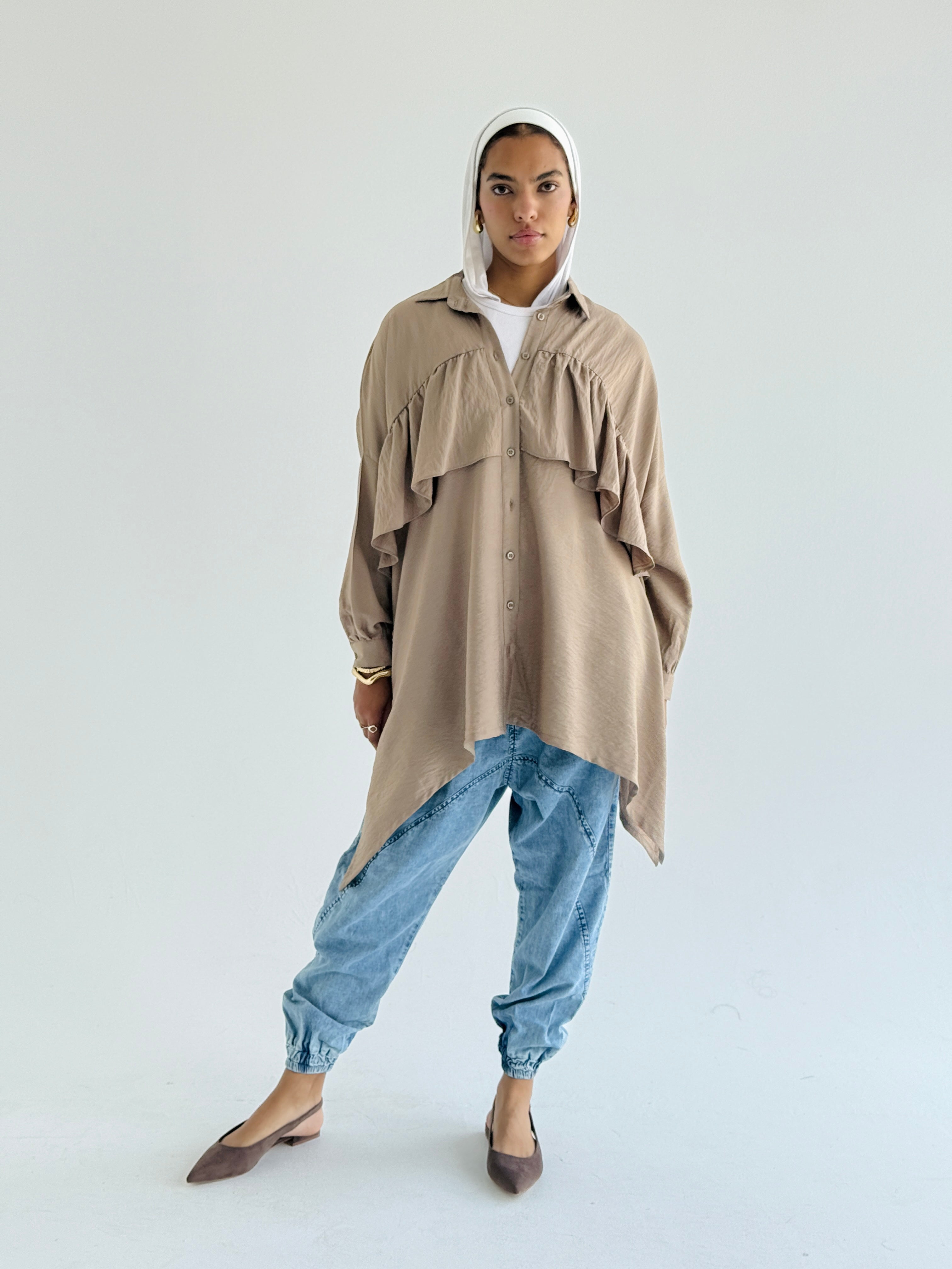 Cafe Ruffled Shirt