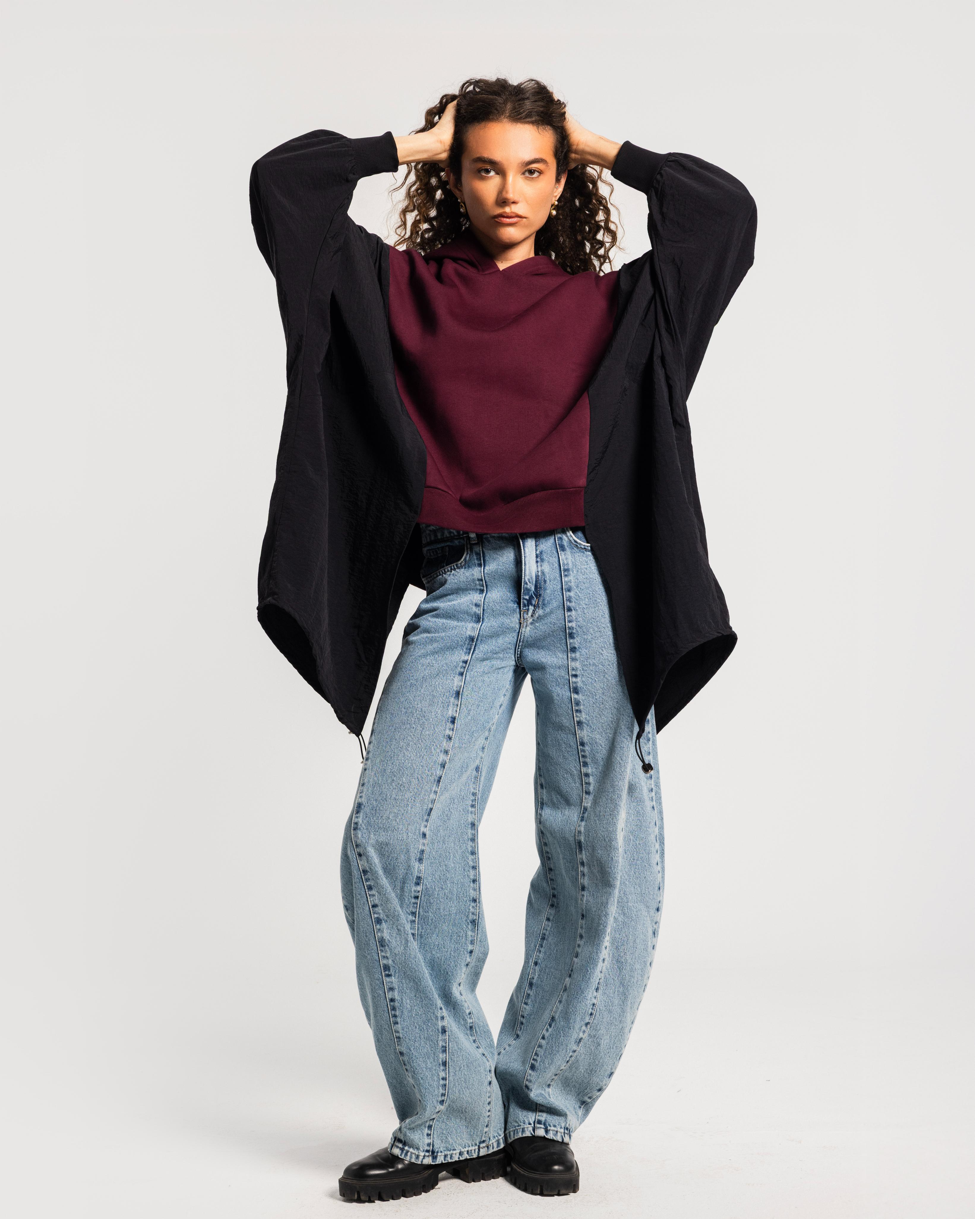 Burgundy x Black Winged Shirt