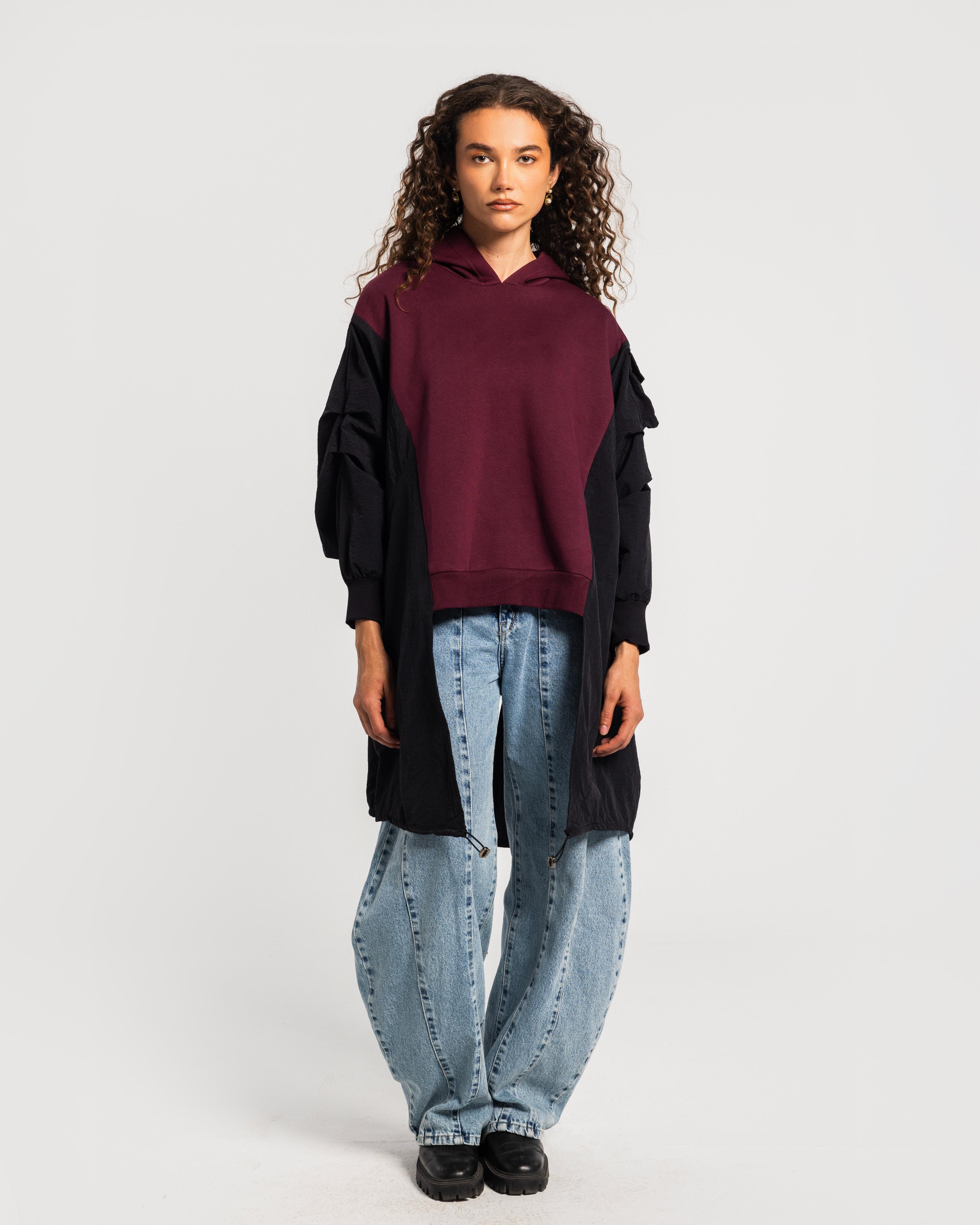 Burgundy x Black Winged Shirt