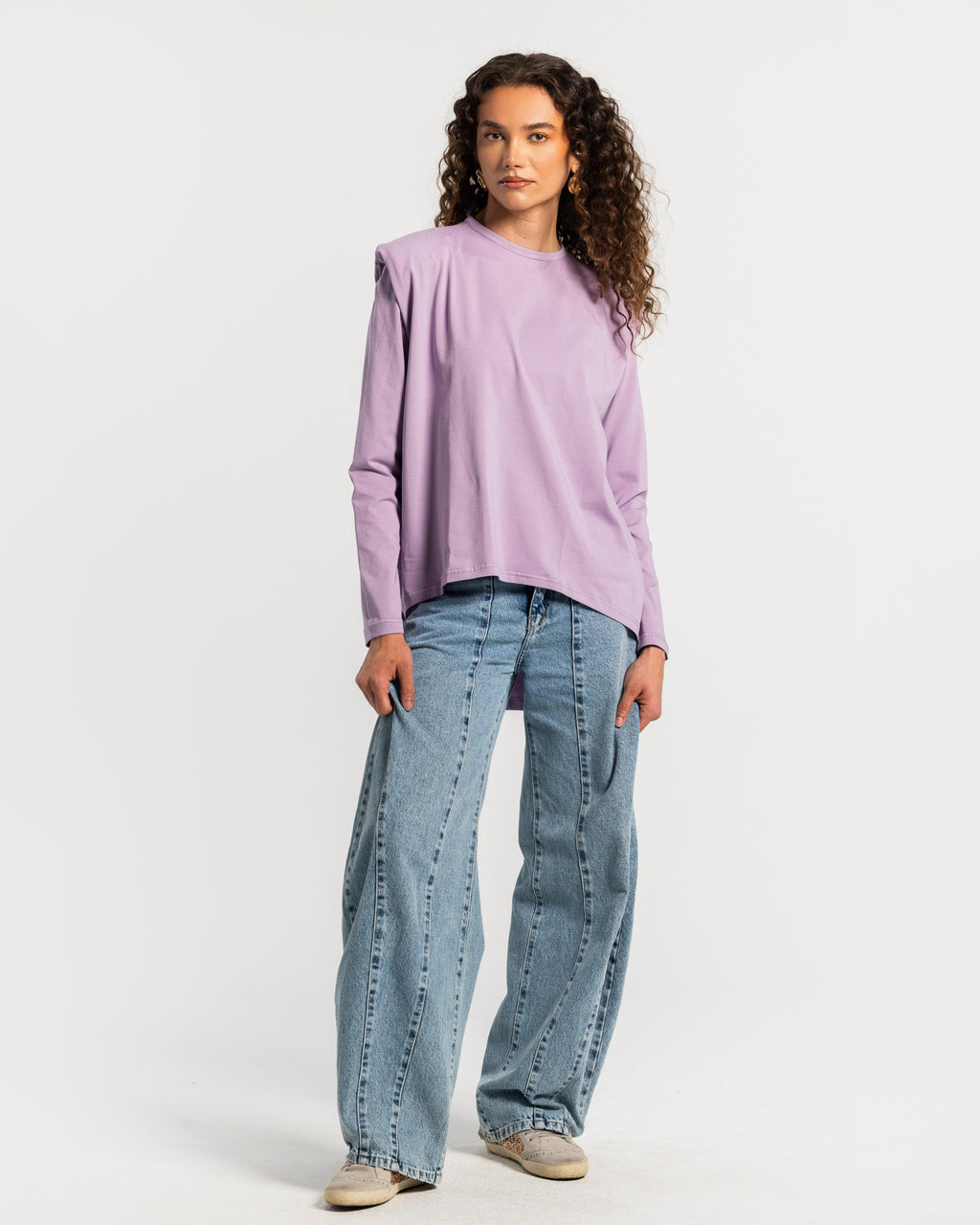 Purple Bold shoulders top