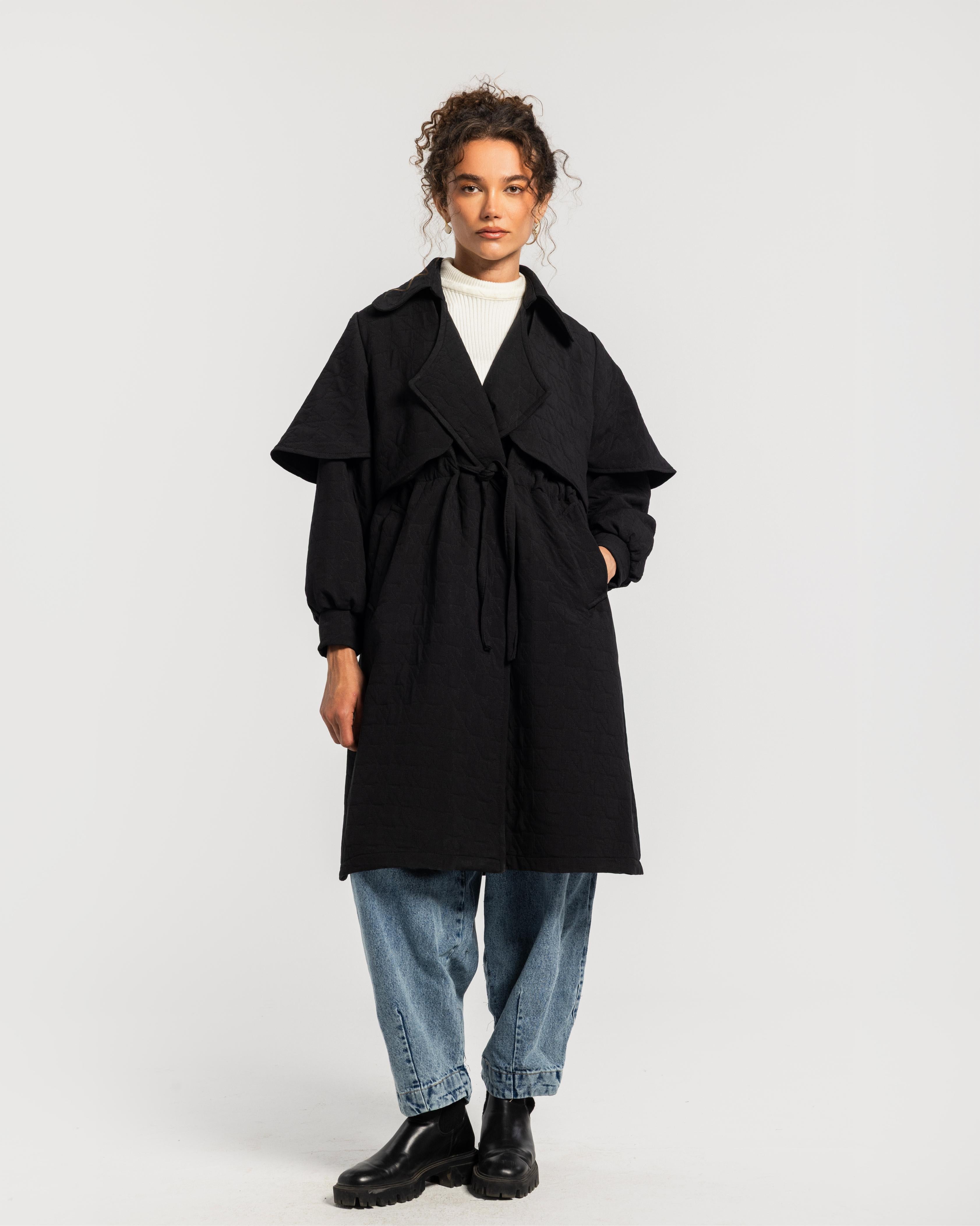 Black Quilted Coat