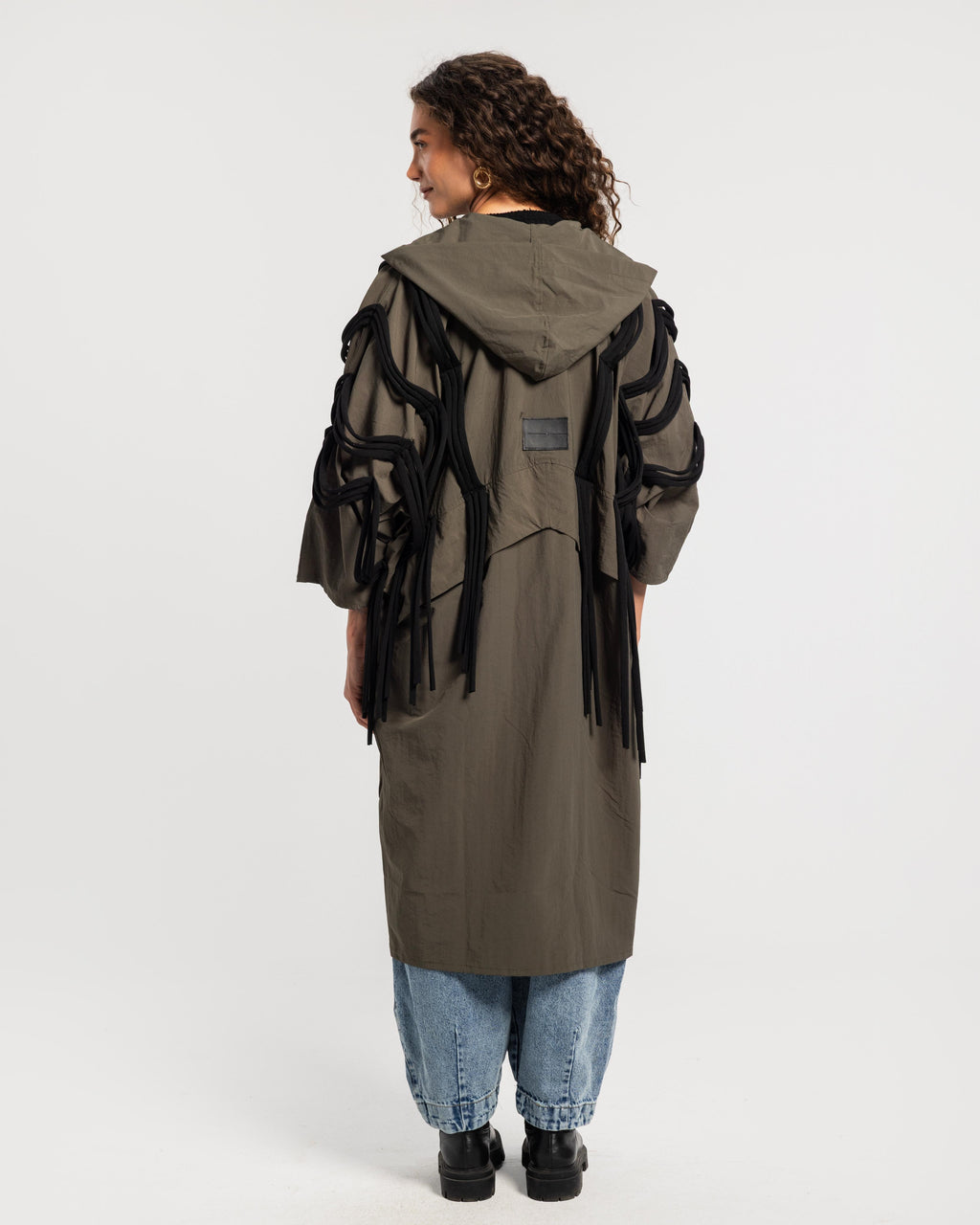 Olive Waterproof Fringes Cardigan