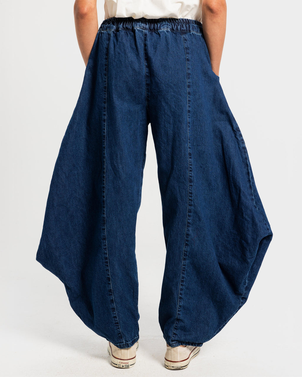 Blue Parachute Denim Pants
