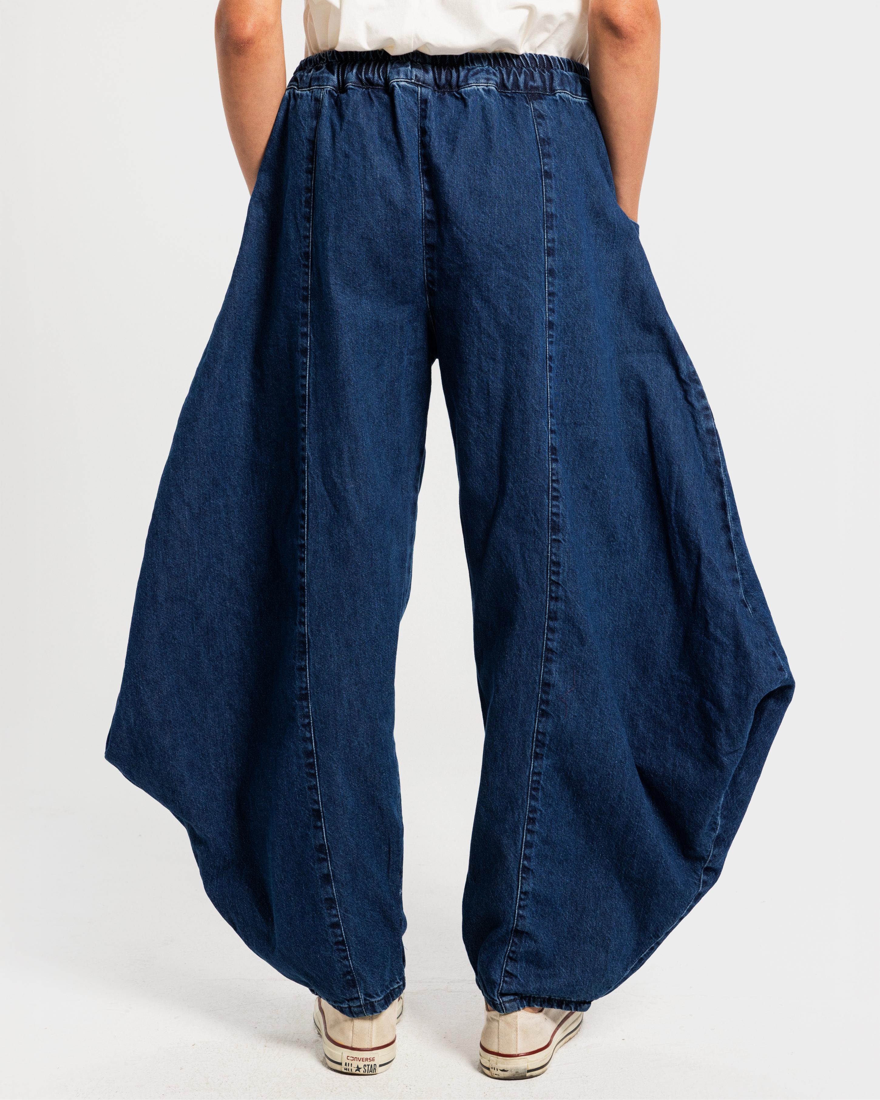 Blue Parachute Denim Pants