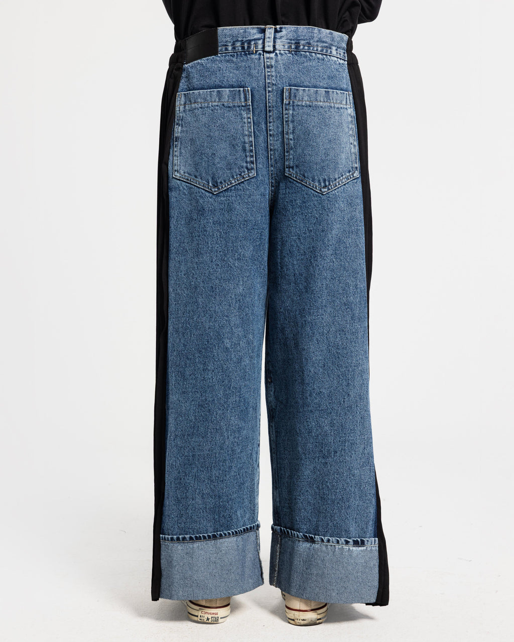 Side Pleats Denim Pants