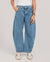 Blue Denim Barrel Pants