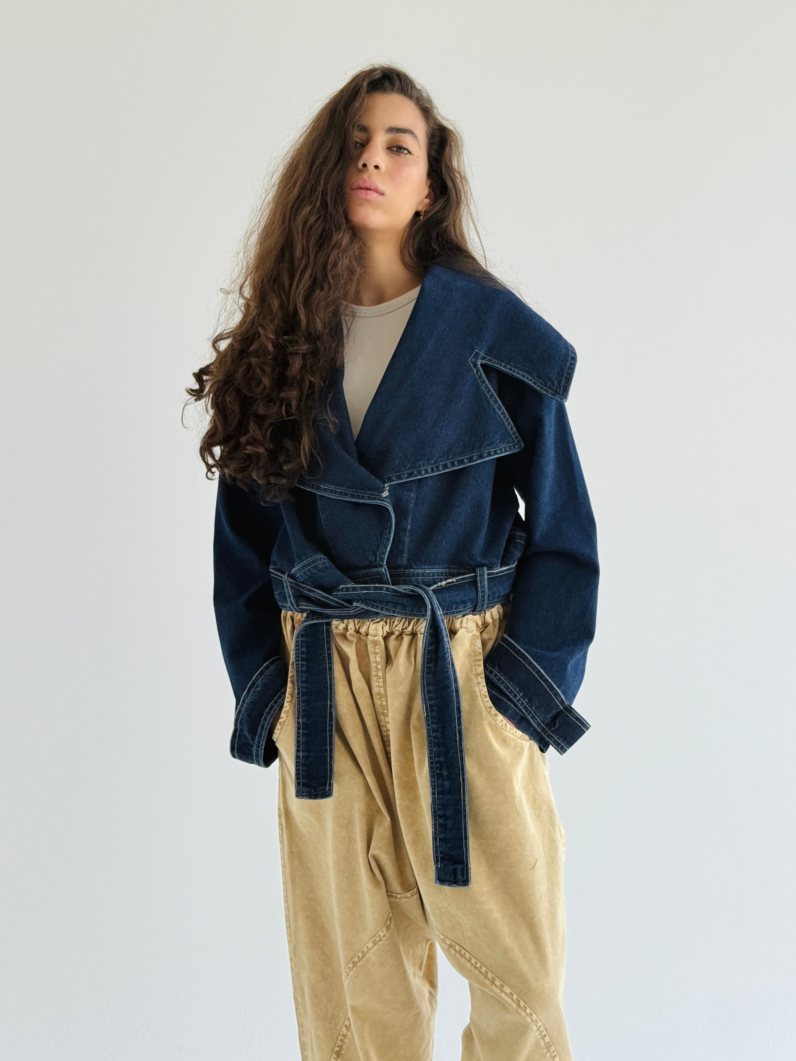 Belted Denim Jacket