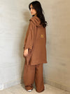 Brown Collar Linen Set