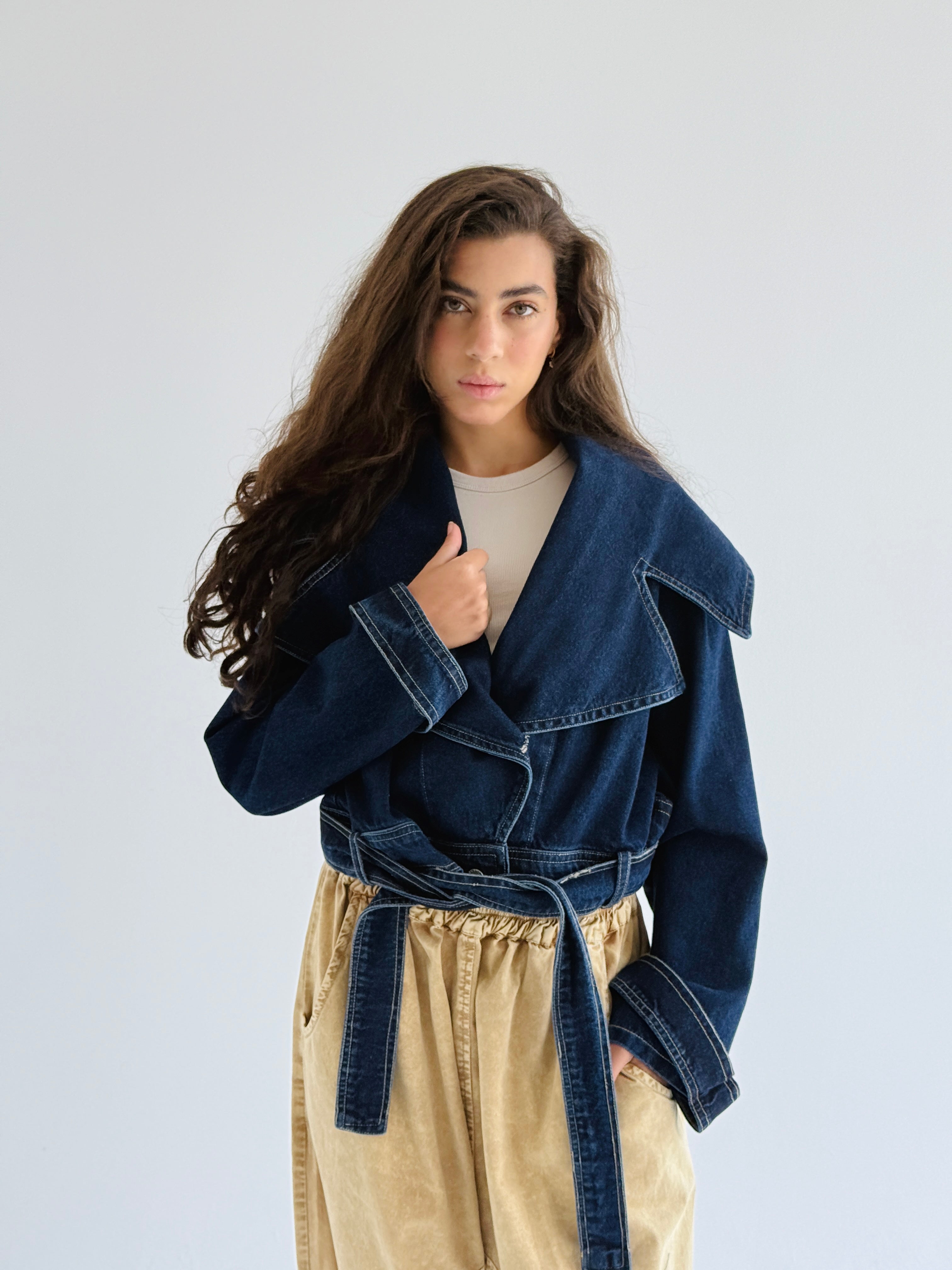 Belted Denim Jacket