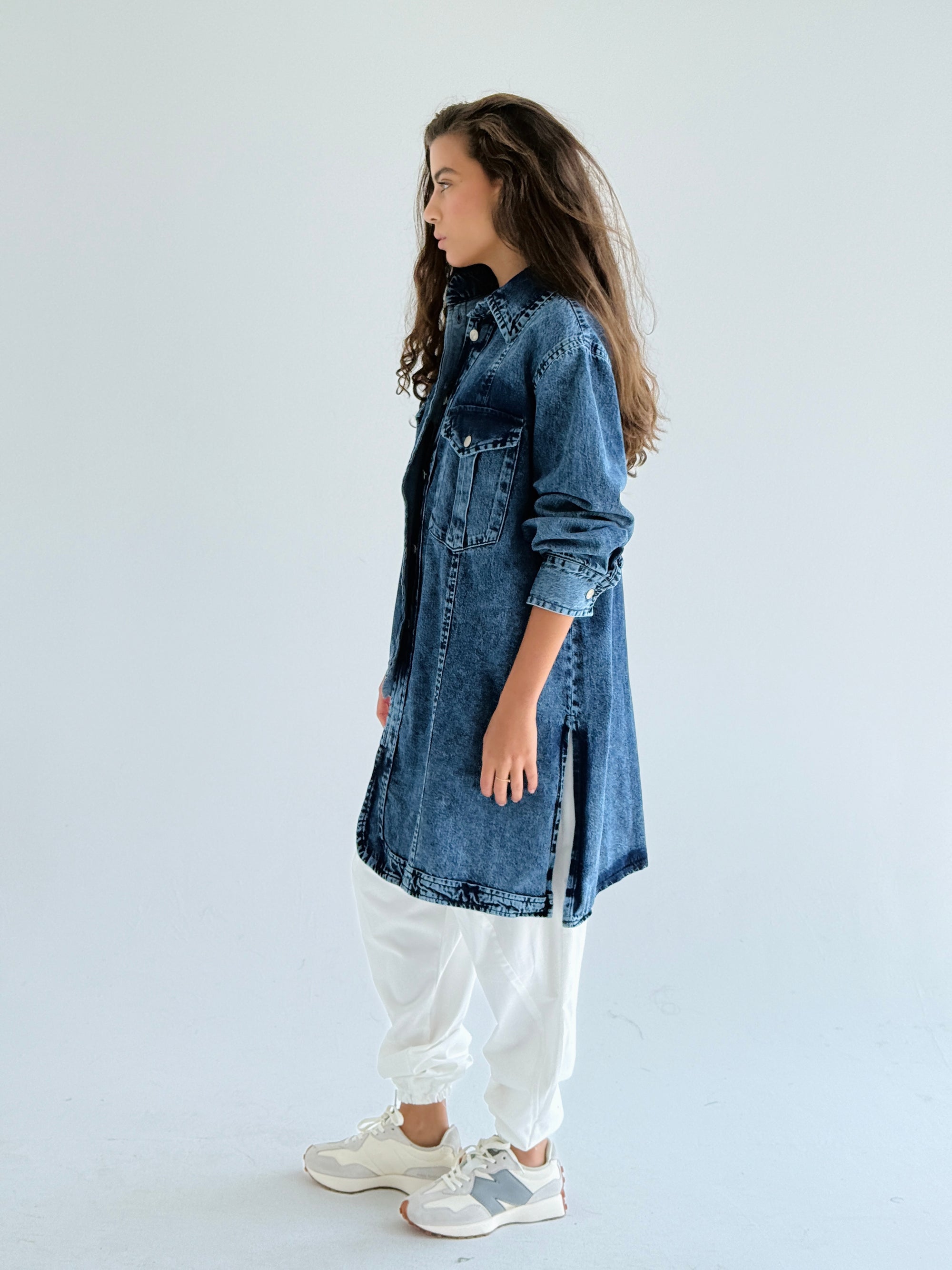 Asymmetrical Denim Shirt