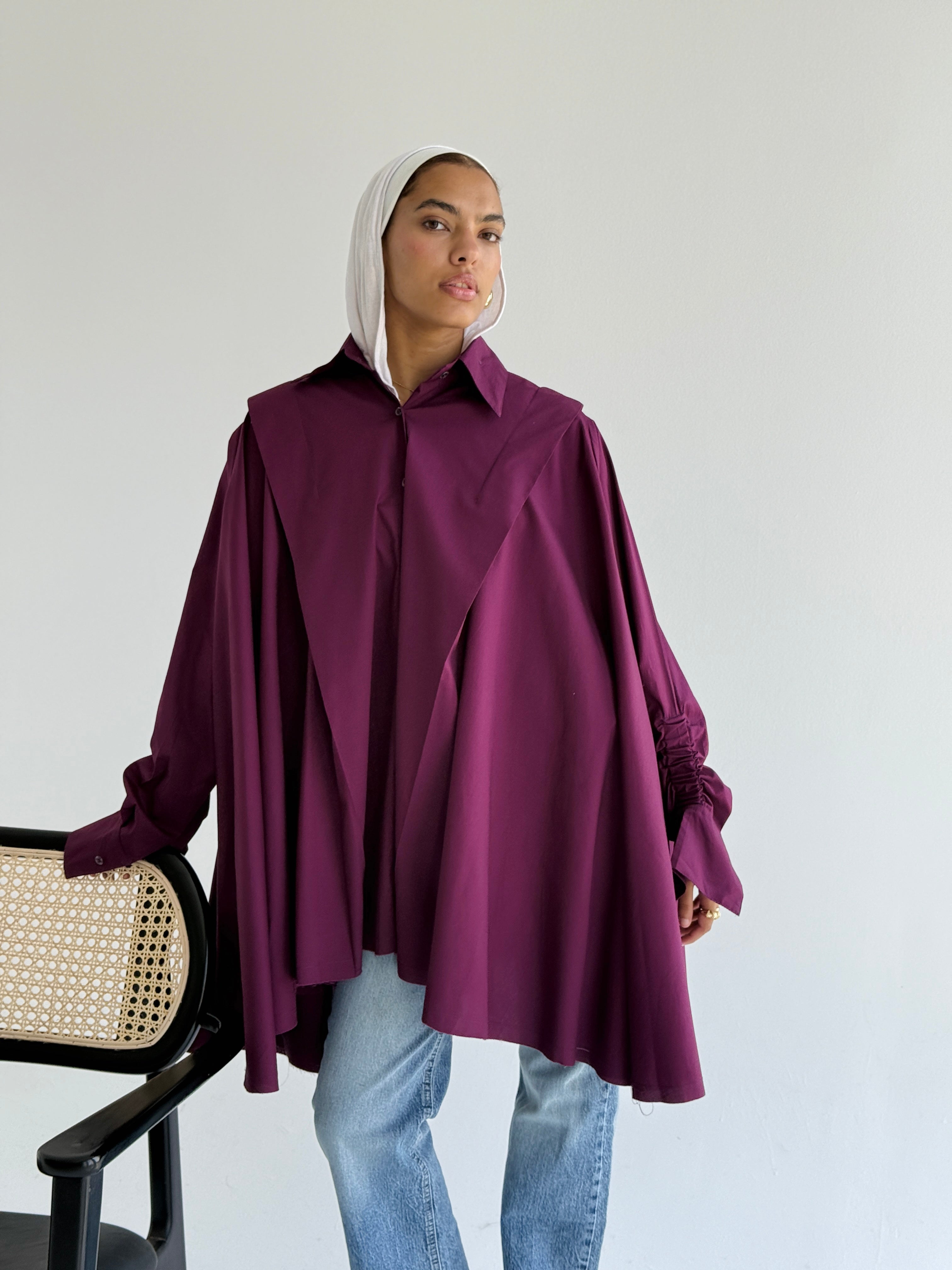 Burgundy Extra Fabric Shirt