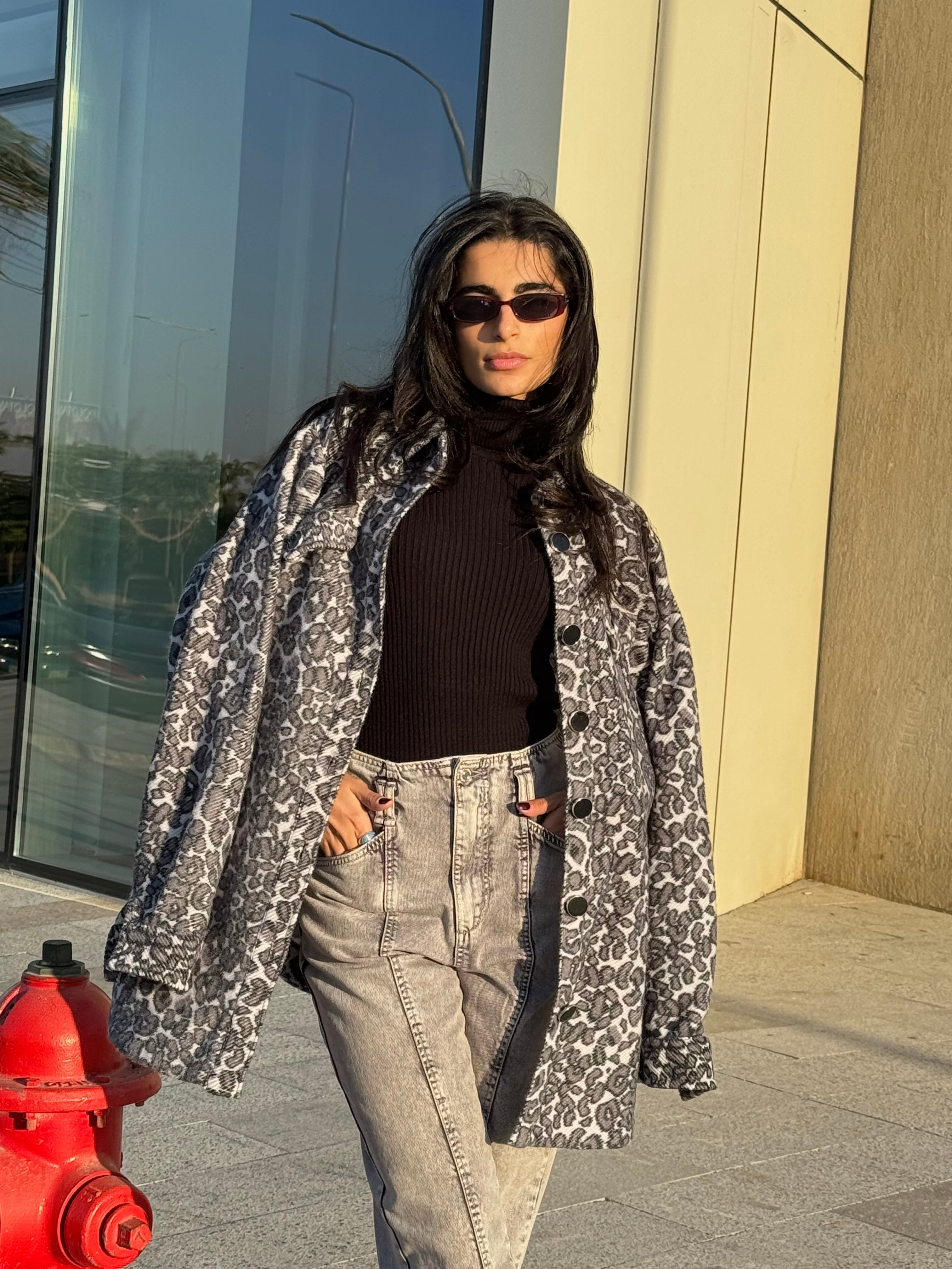 Leopard Print Wool Shirt