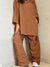 Brown Collar Linen Set