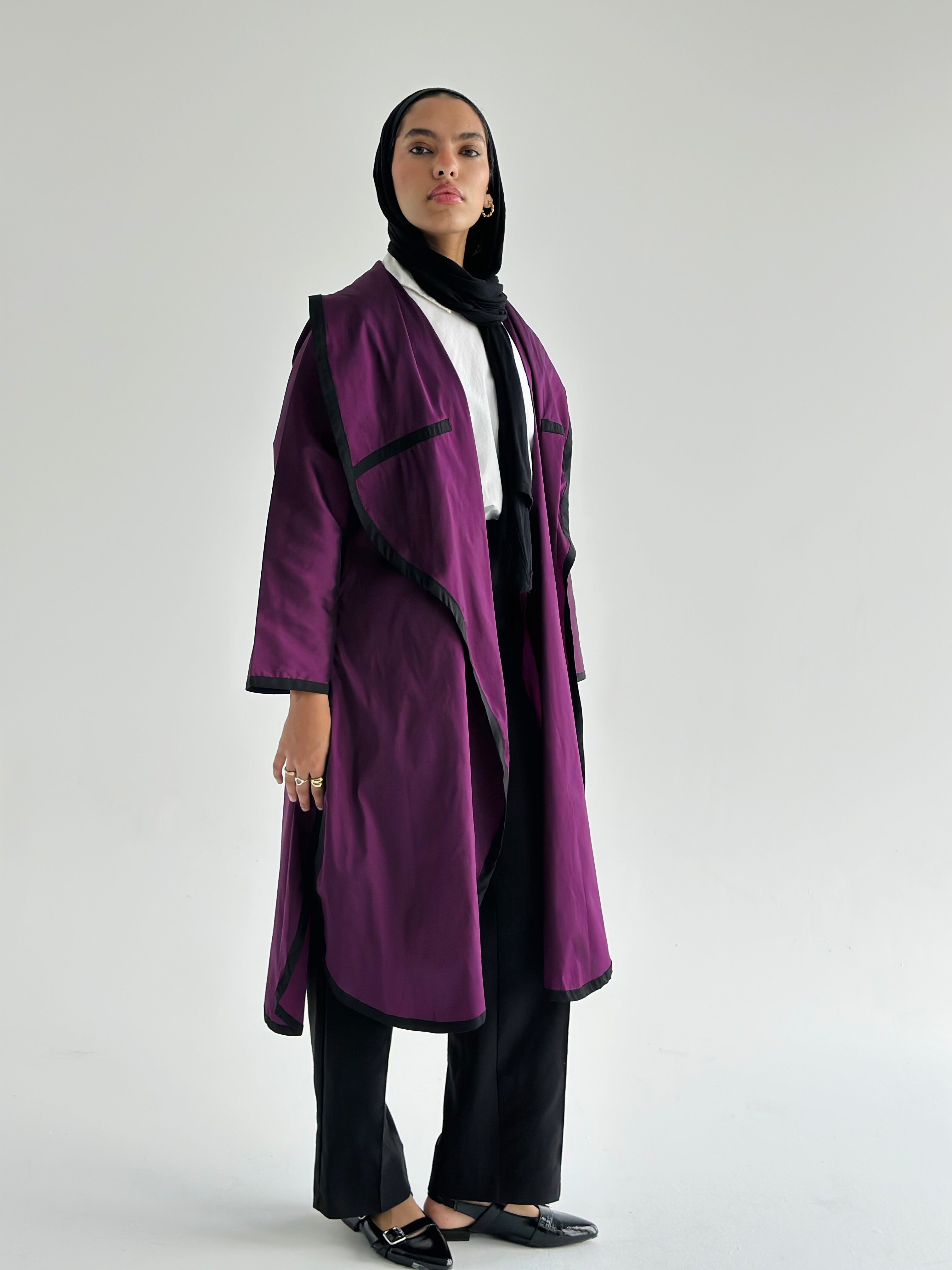 Deep Purple Lined Kaftan