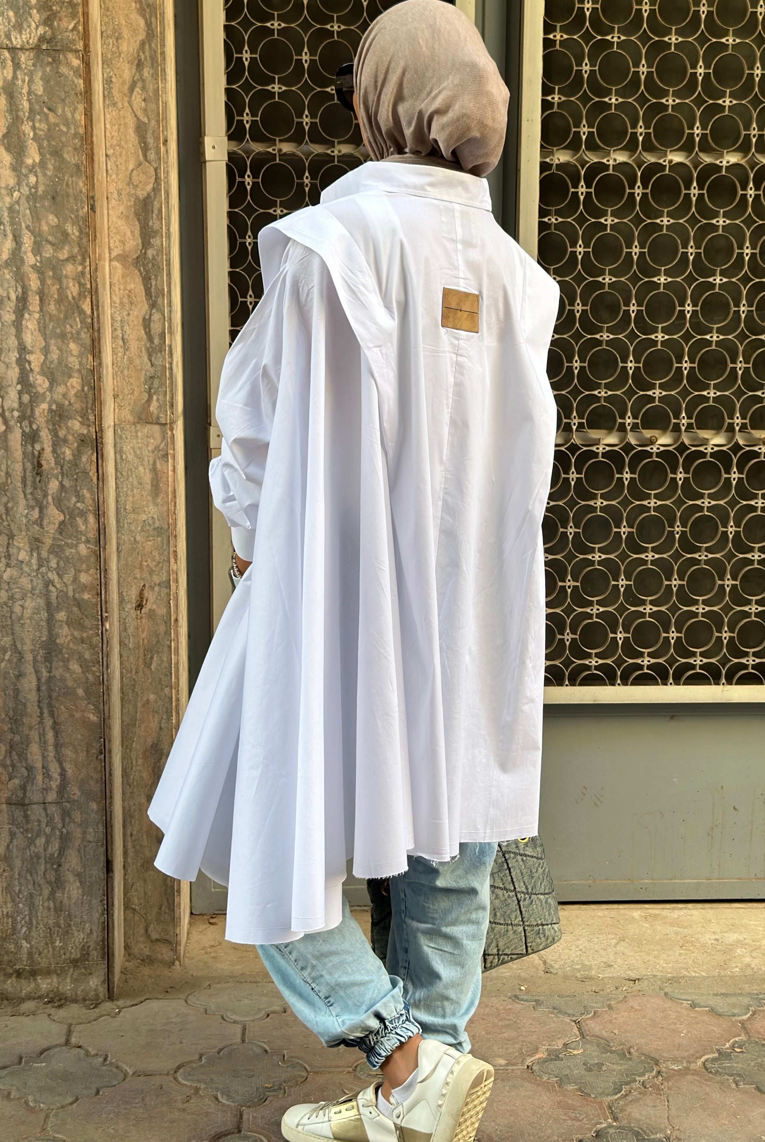White extra fabric shirt